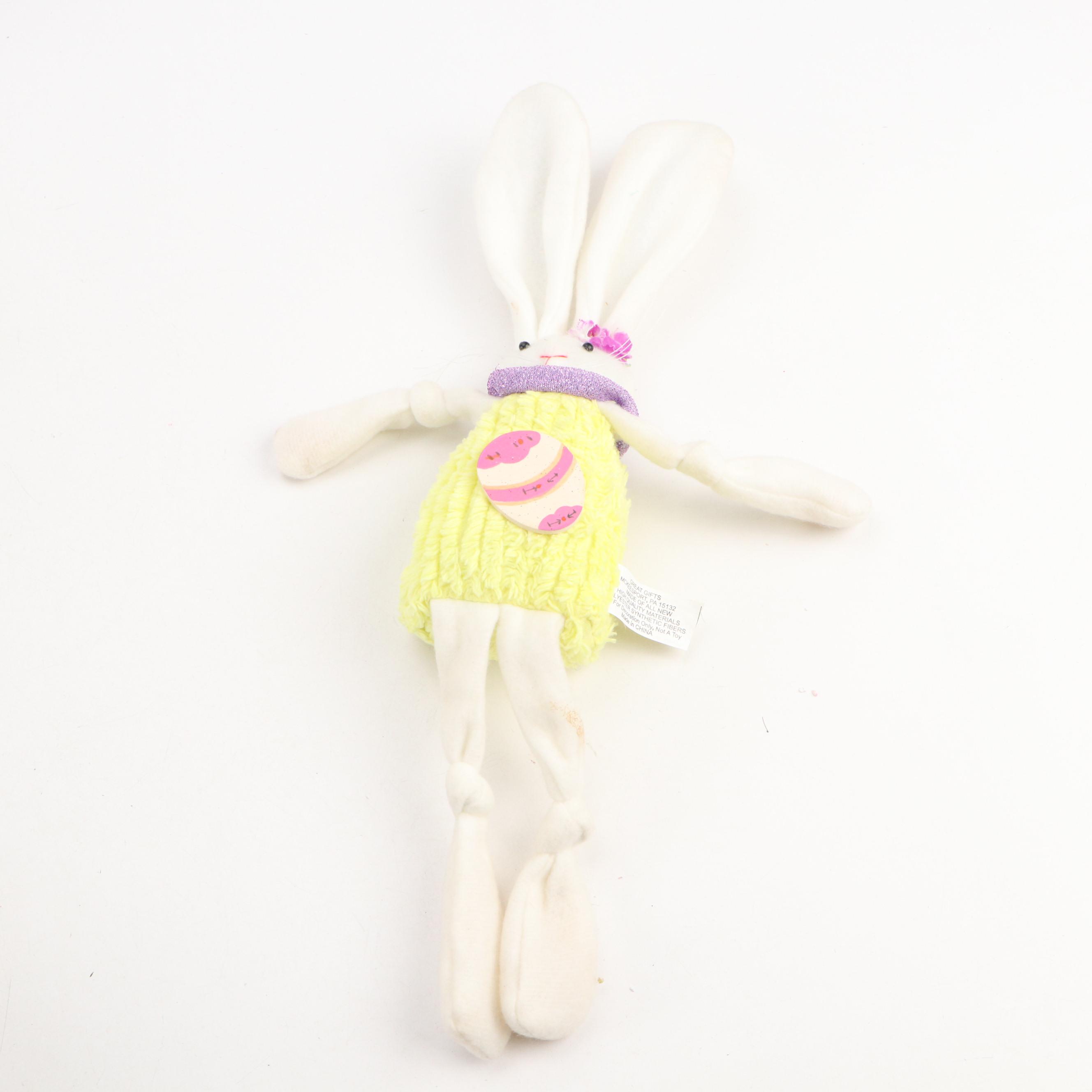 Rabbit on Nest Candy Dishes with Other Rabbit Figurines and Décor