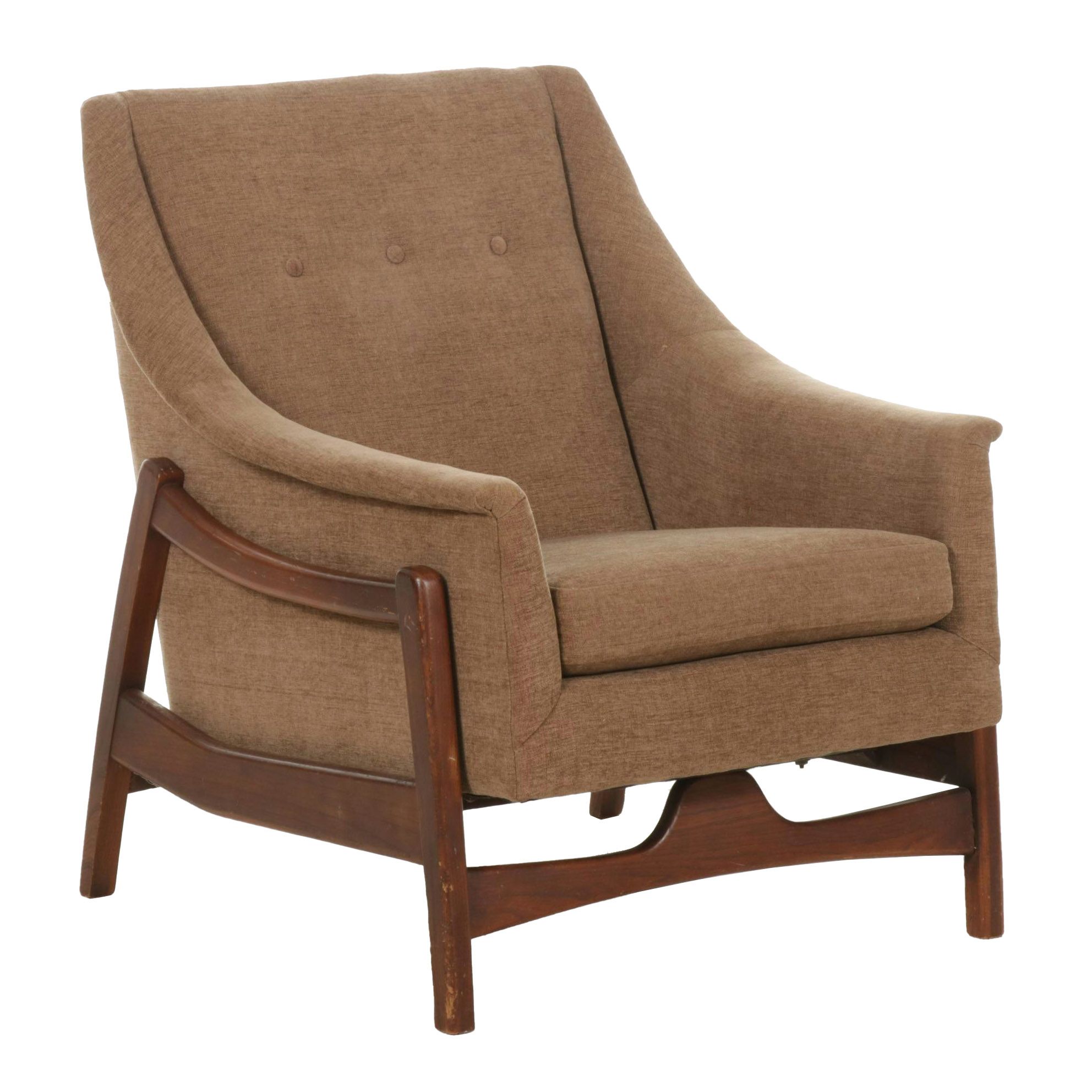 Paoli Mid Century Modern Walnut Stationary Rocking Chair