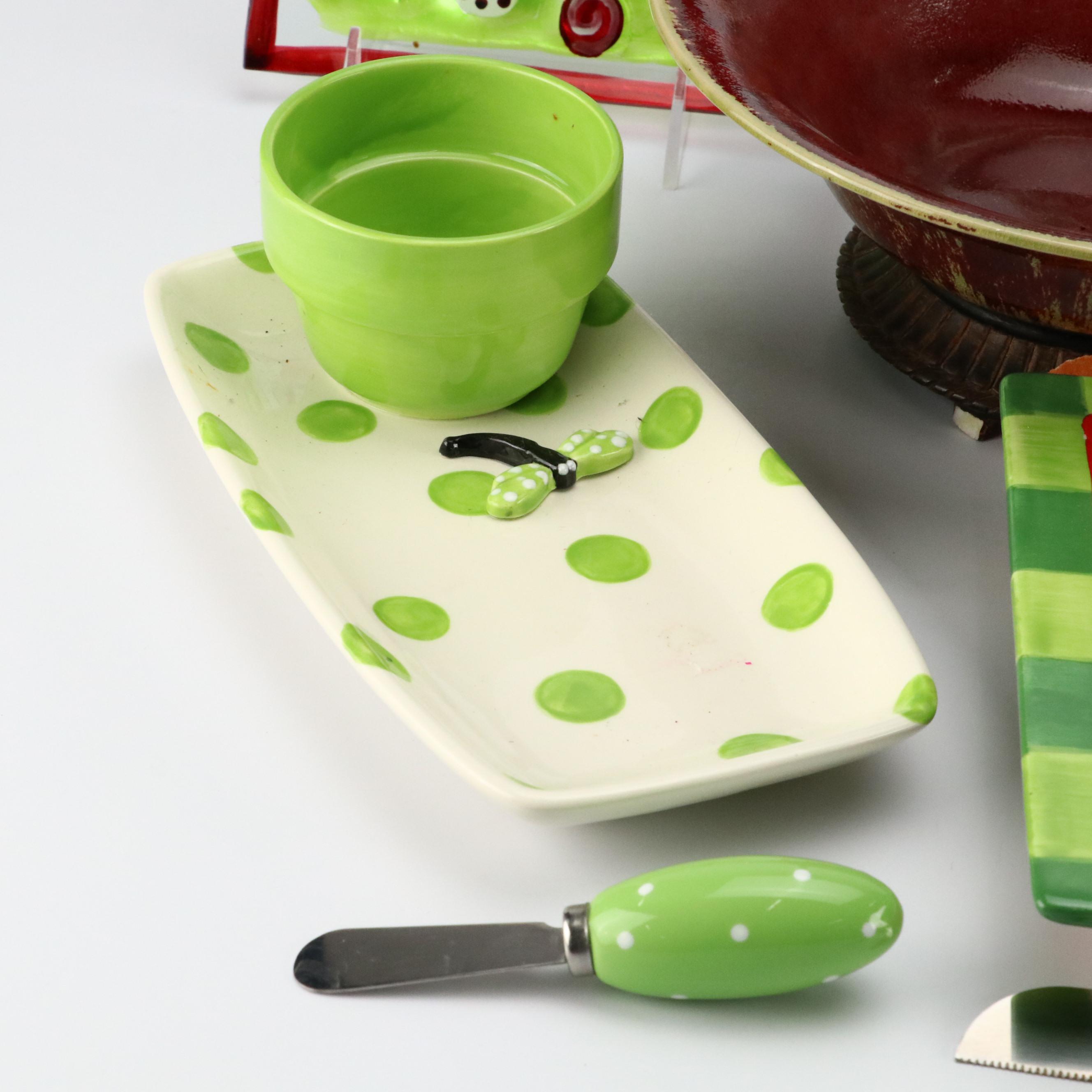 Fitz & Floyd, Pier 1 and Other Christmas Serveware, Plates and More