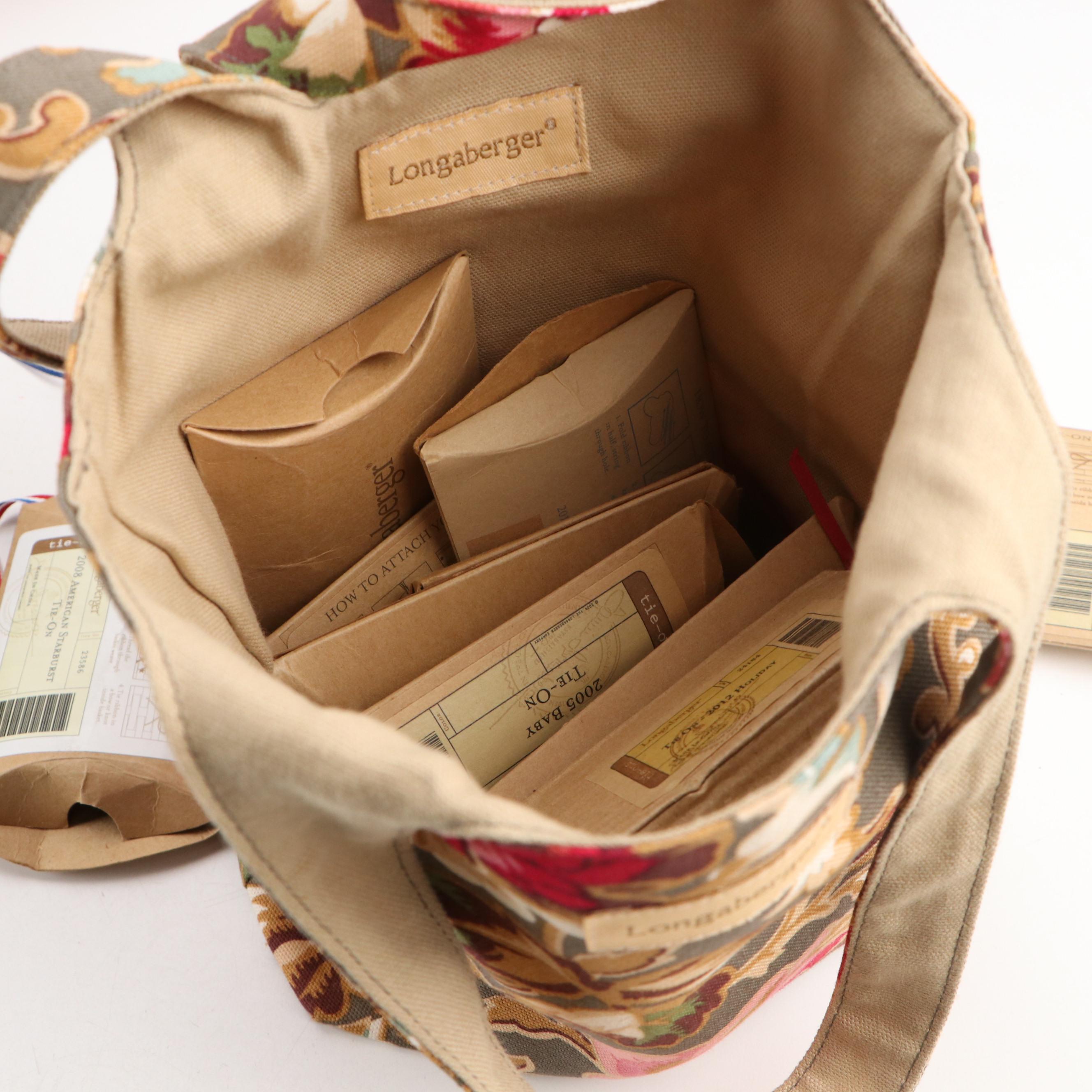 Longaberger Woven Maple Baskets with Tie-Ons, Bags and More