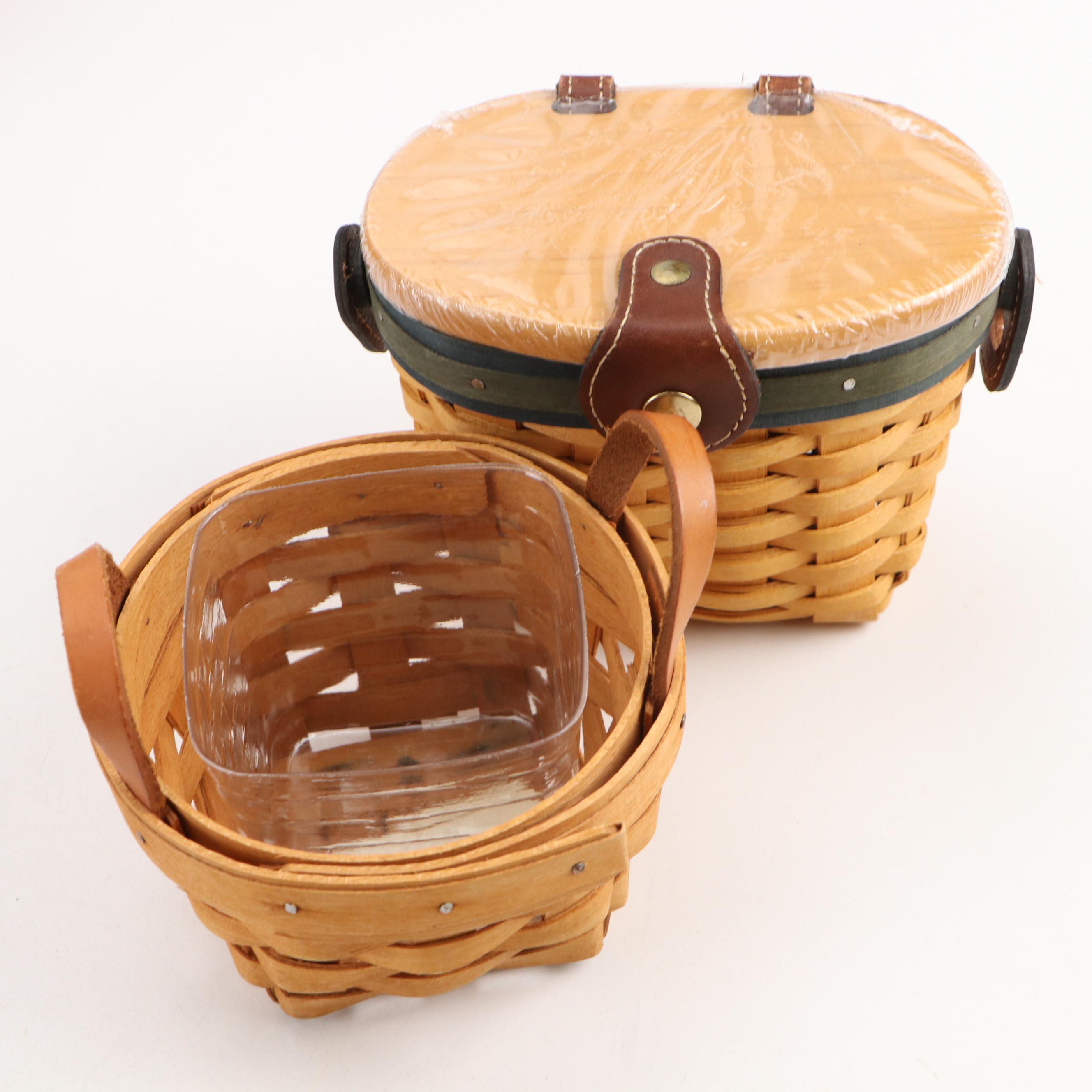 Longaberger Woven Maple Baskets with Tie-Ons, Bags and More