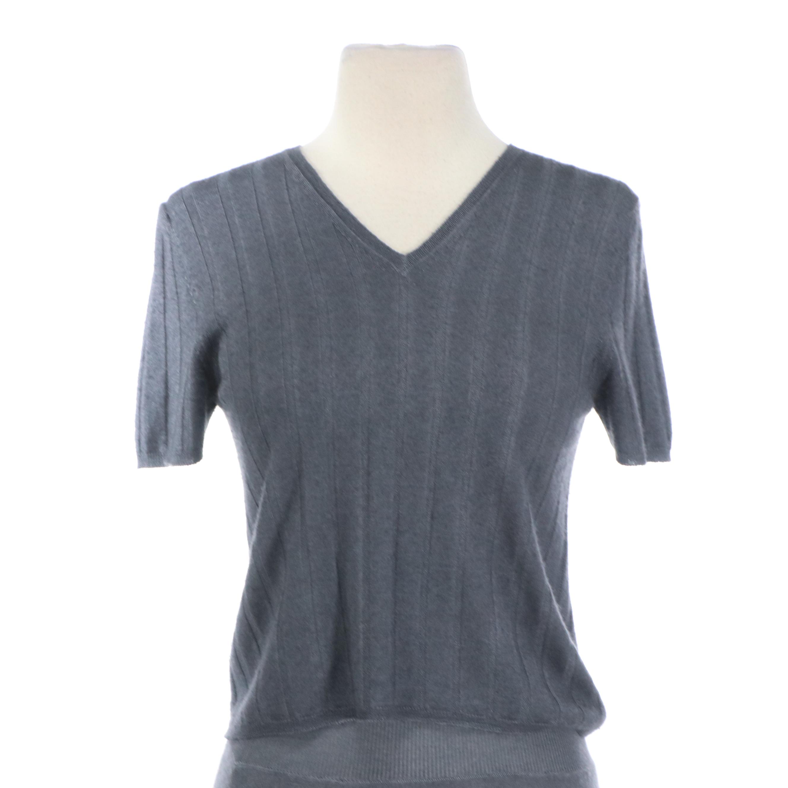 Prada Knit Pleated Skirt Set