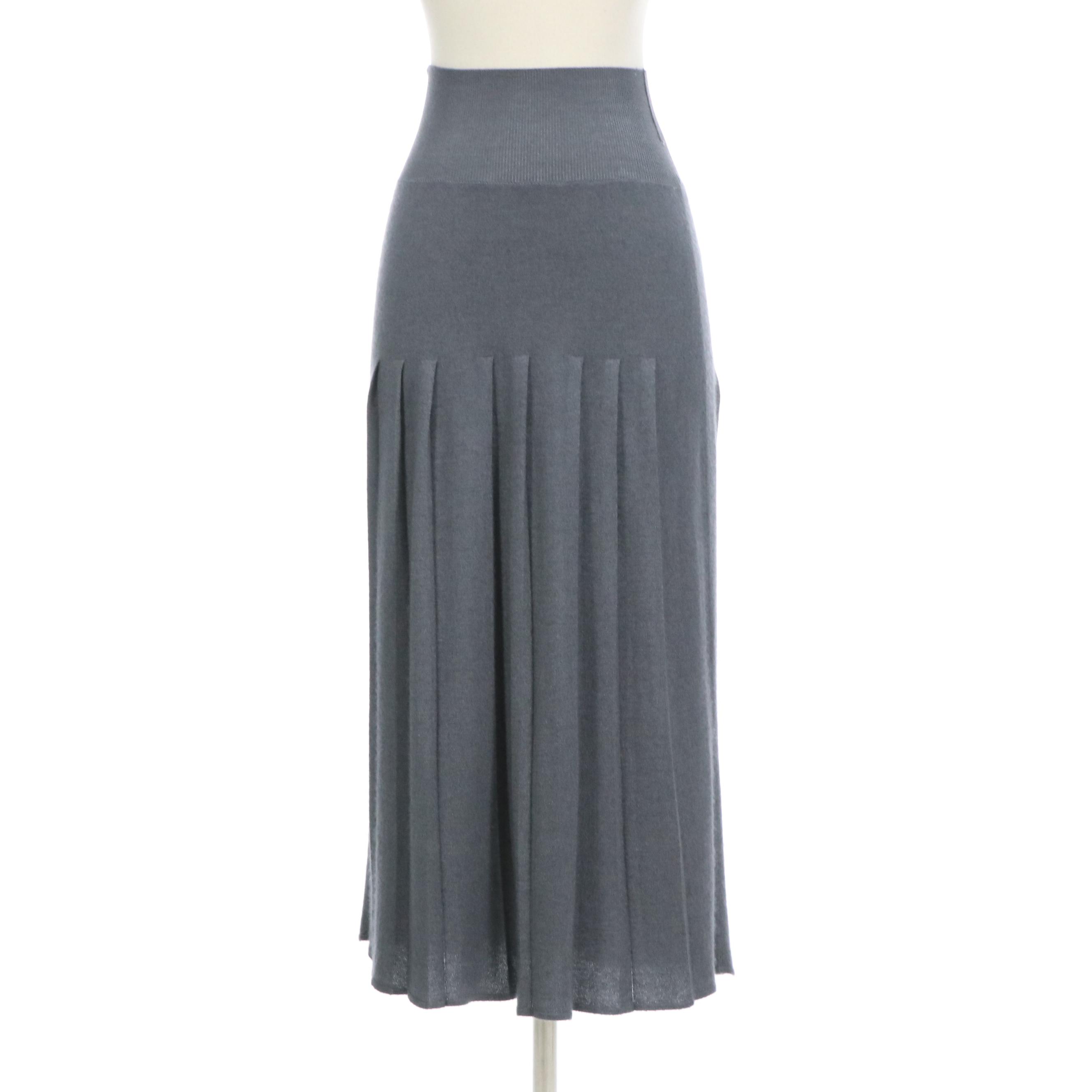 Prada Knit Pleated Skirt Set