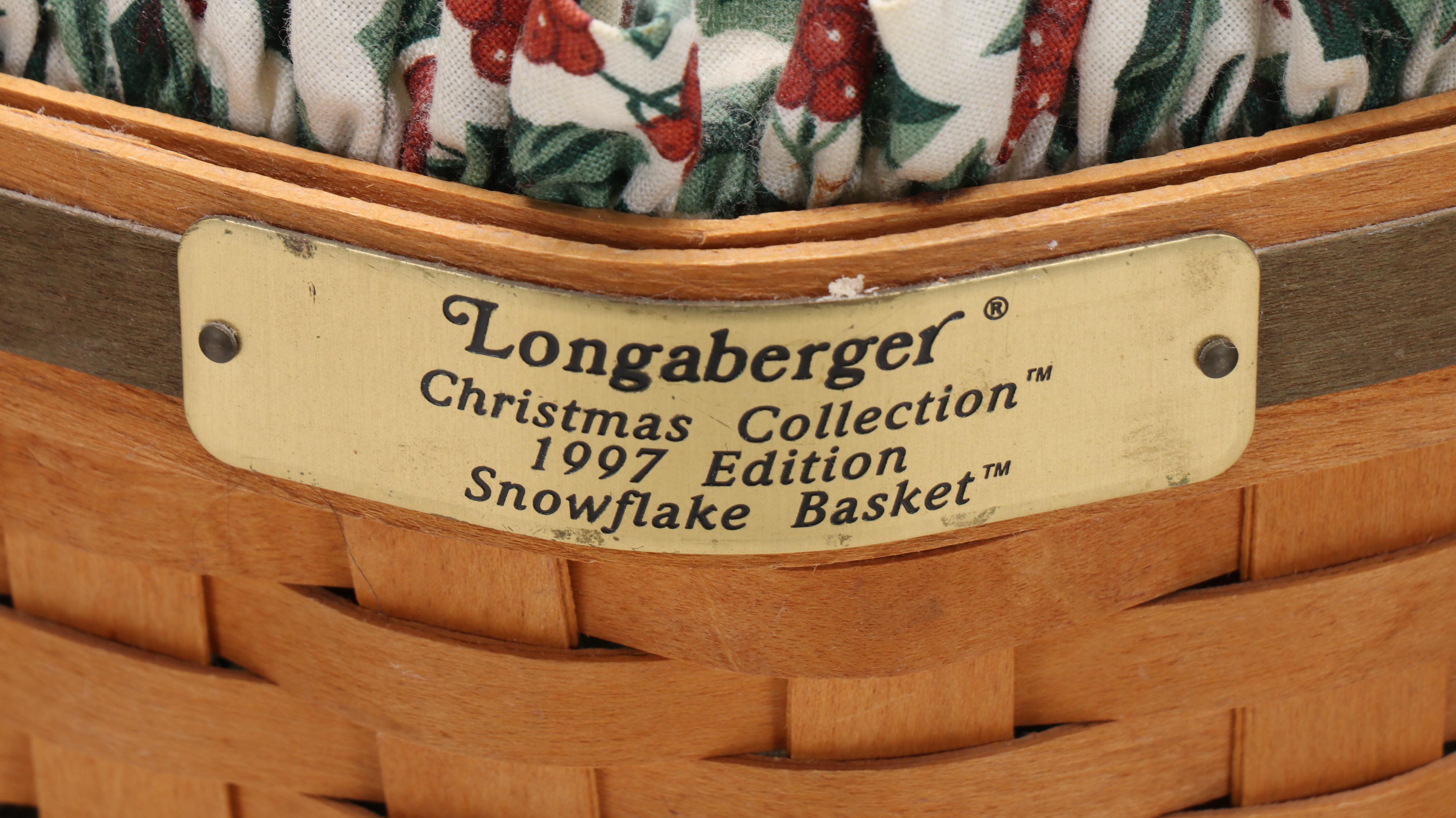 Longaberger Woven Baskets with Fabric Liners