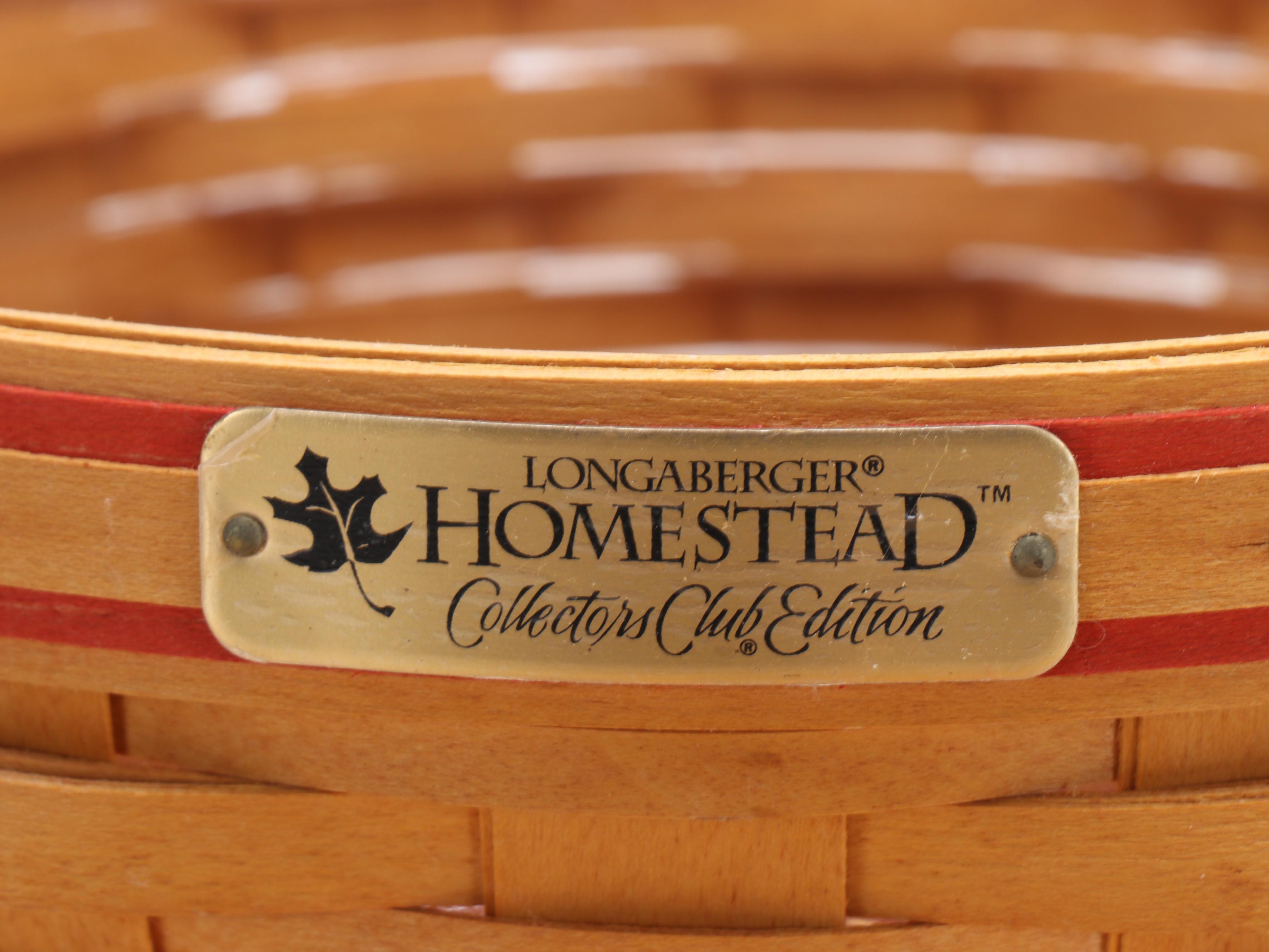 Longaberger Woven Baskets with Fabric Liners