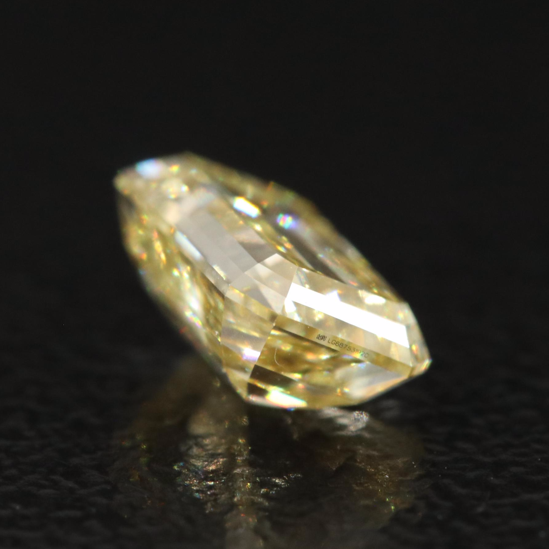 Loose 1.00 CT Lab Grown Fancy Yellow Diamond with IGI Report