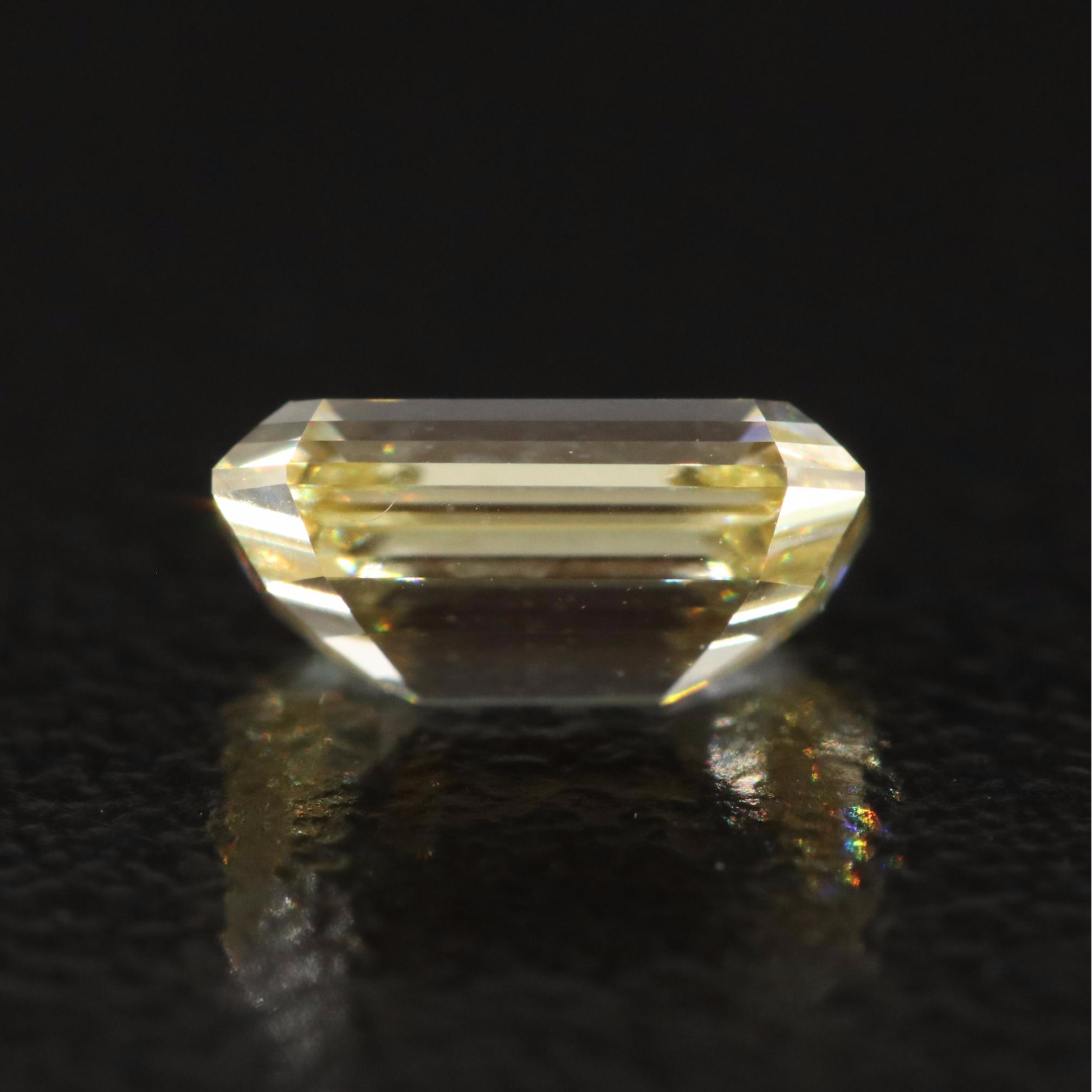 Loose 1.00 CT Lab Grown Fancy Yellow Diamond with IGI Report