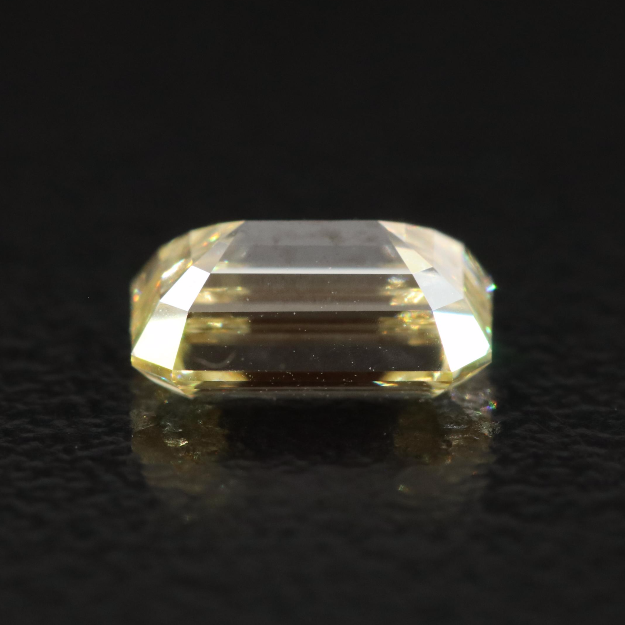 Loose 1.00 CT Lab Grown Fancy Yellow Diamond with IGI Report
