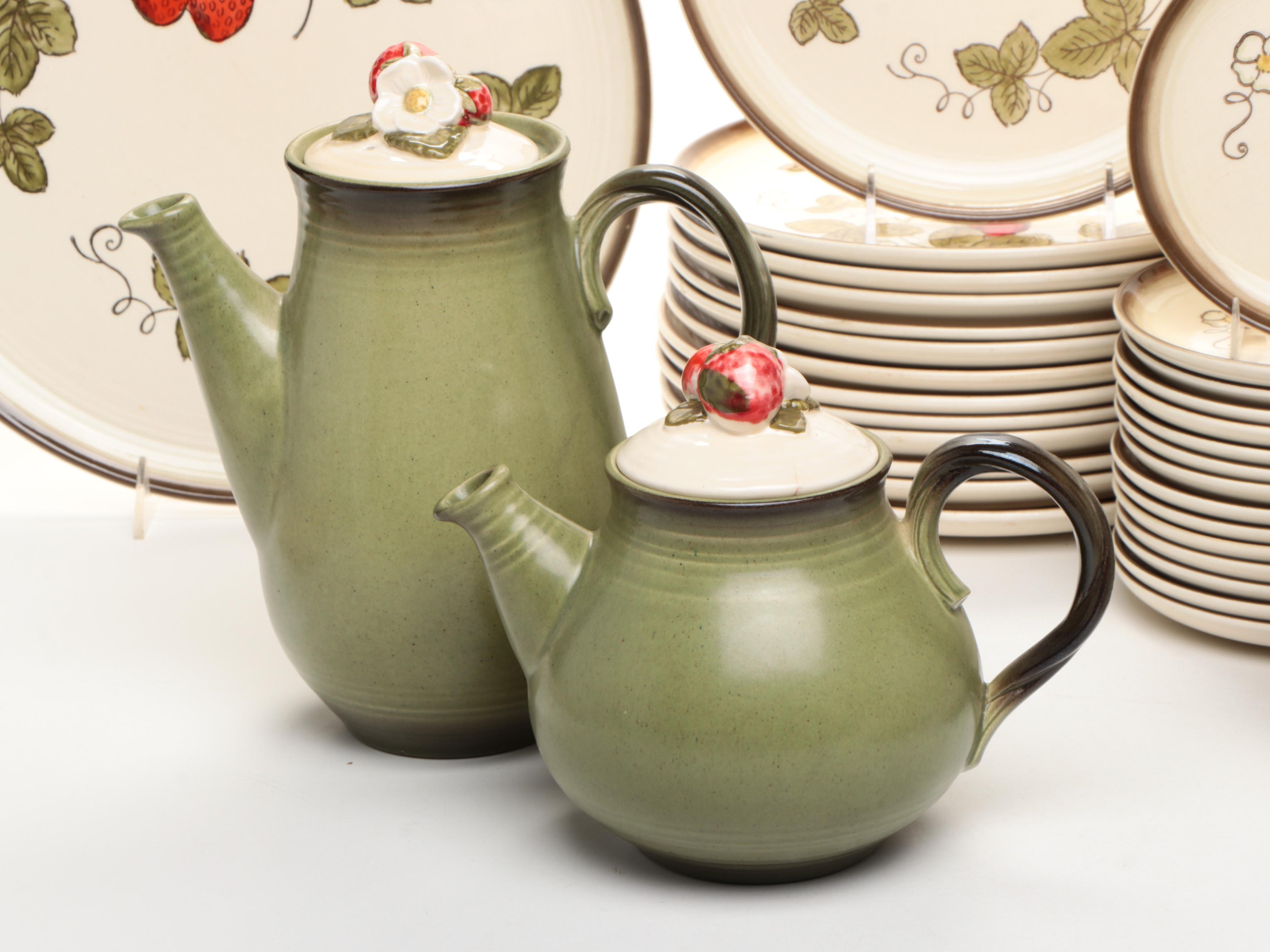 Metlox "California Strawberry" Ceramic Dinnerware and Serveware