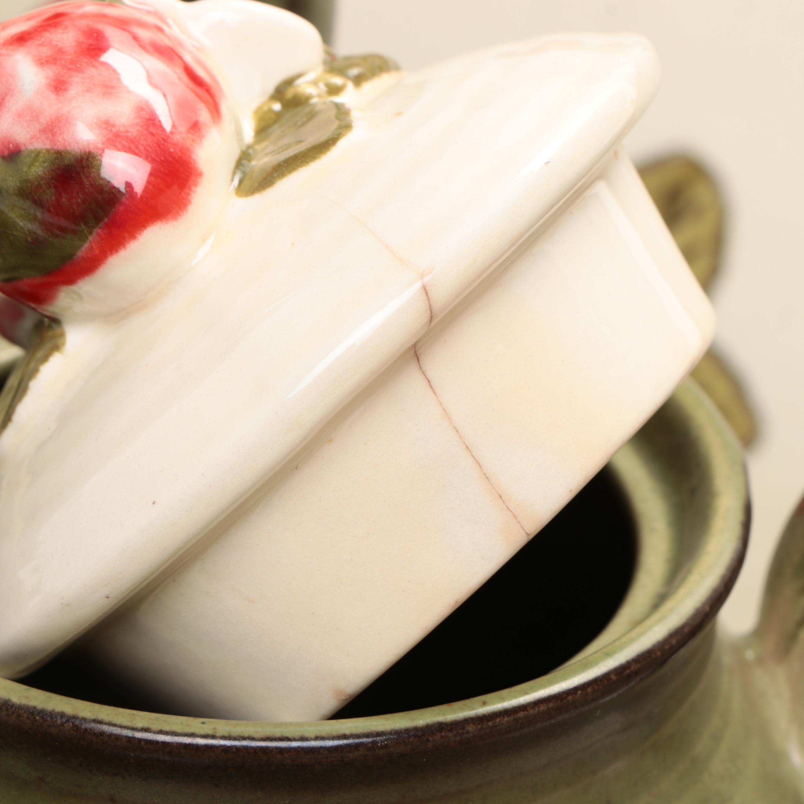 Metlox "California Strawberry" Ceramic Dinnerware and Serveware