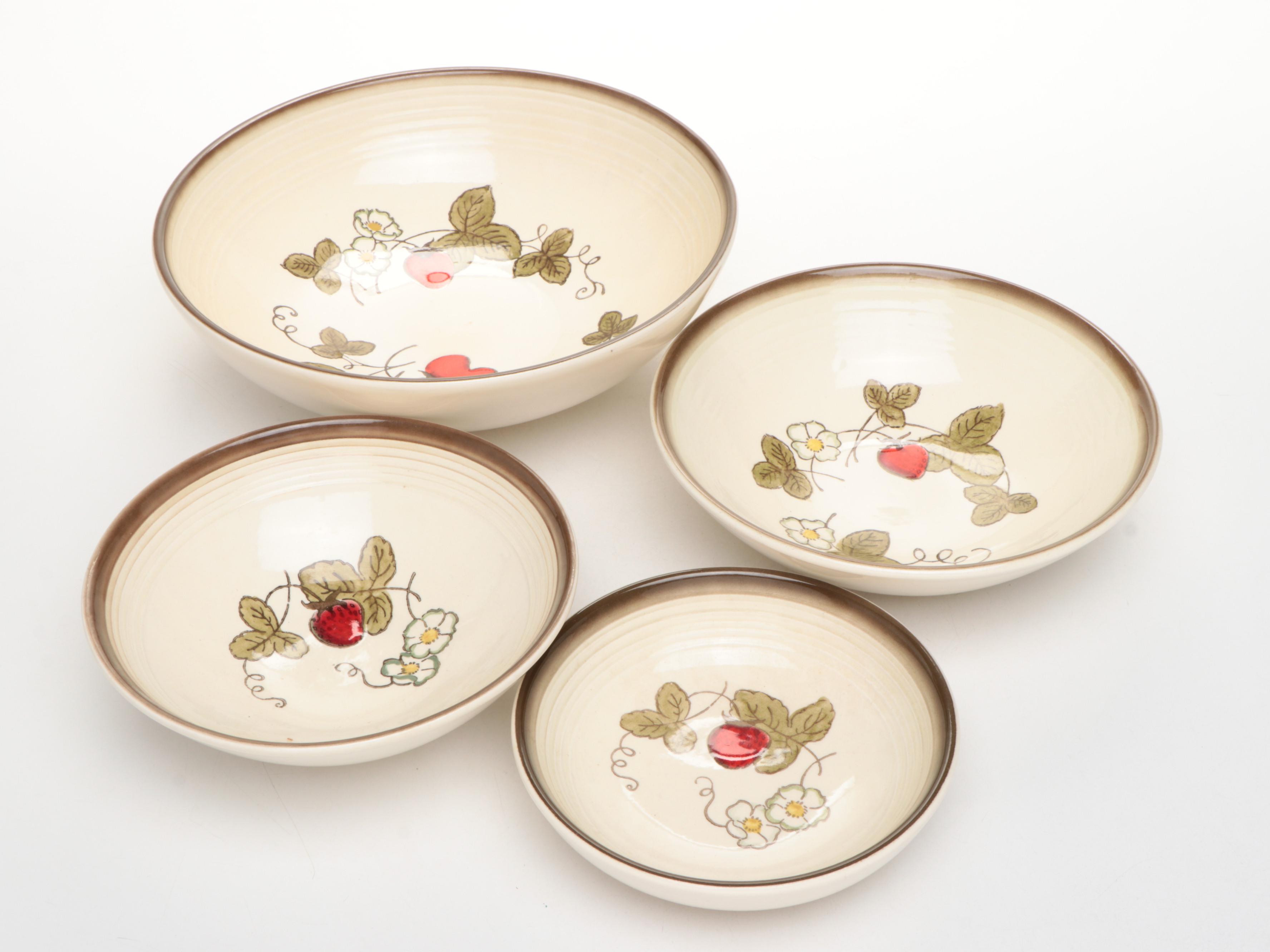 Metlox "California Strawberry" Ceramic Dinnerware and Serveware