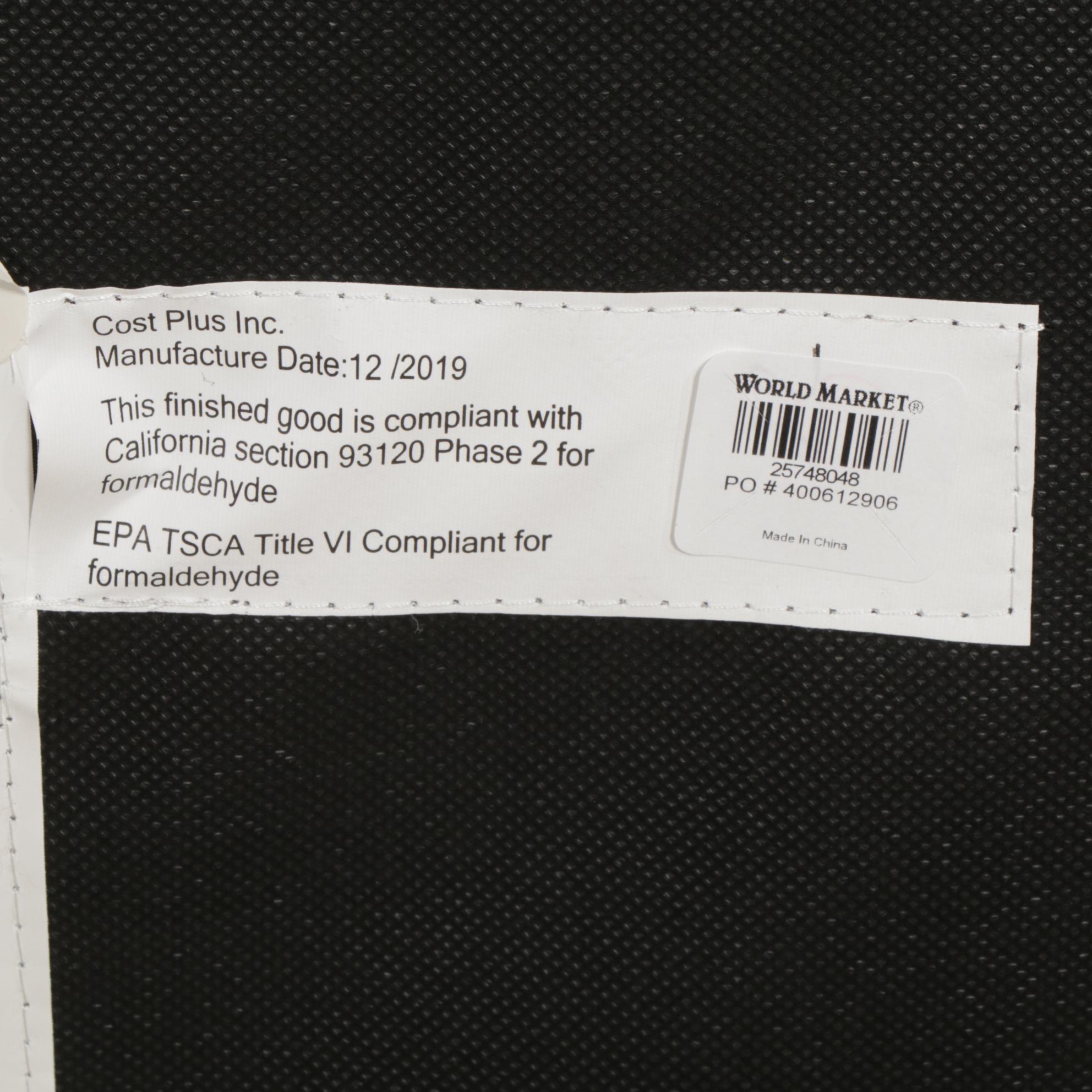 World Market Upholstered Club Chair, 2019