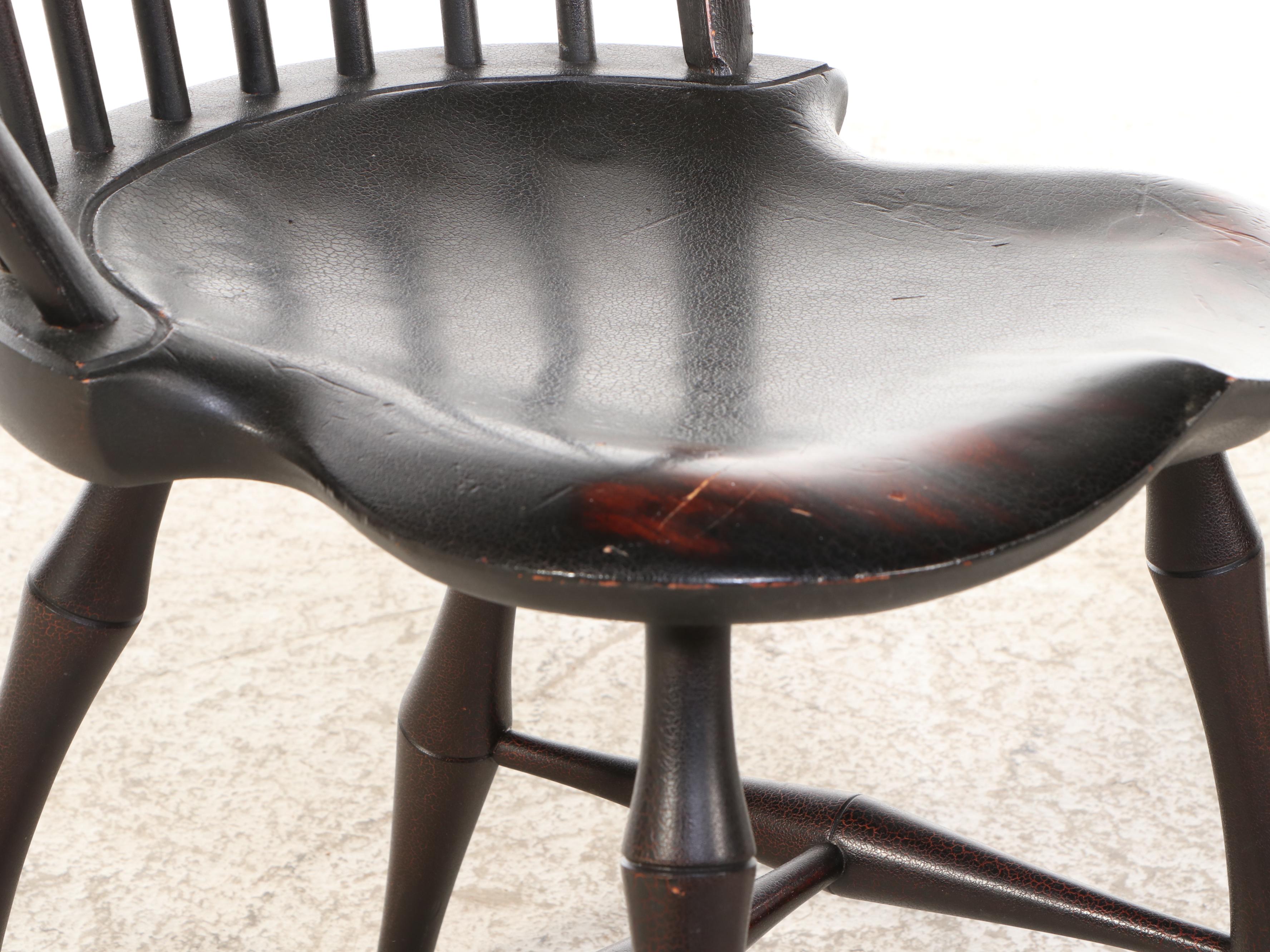 Set of Eight Benchmade D. R. Dimes Windsor Dining Chairs, 20th Century