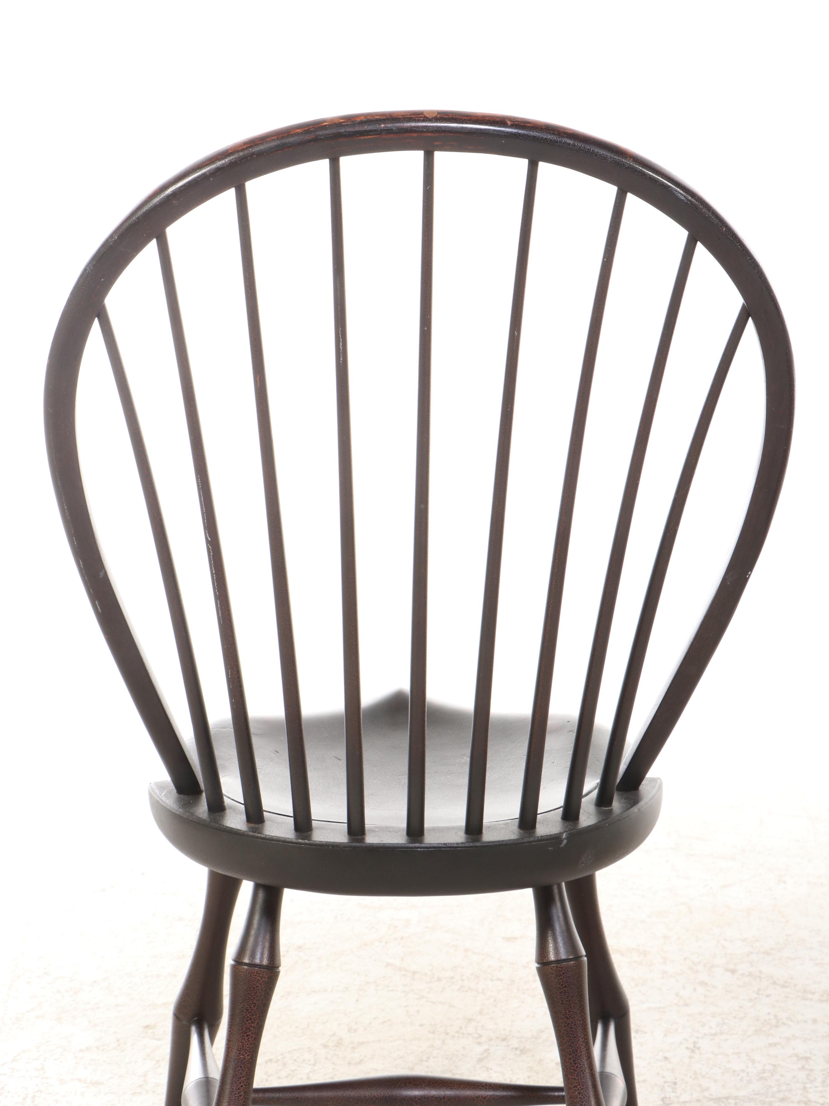 Set of Eight Benchmade D. R. Dimes Windsor Dining Chairs, 20th Century