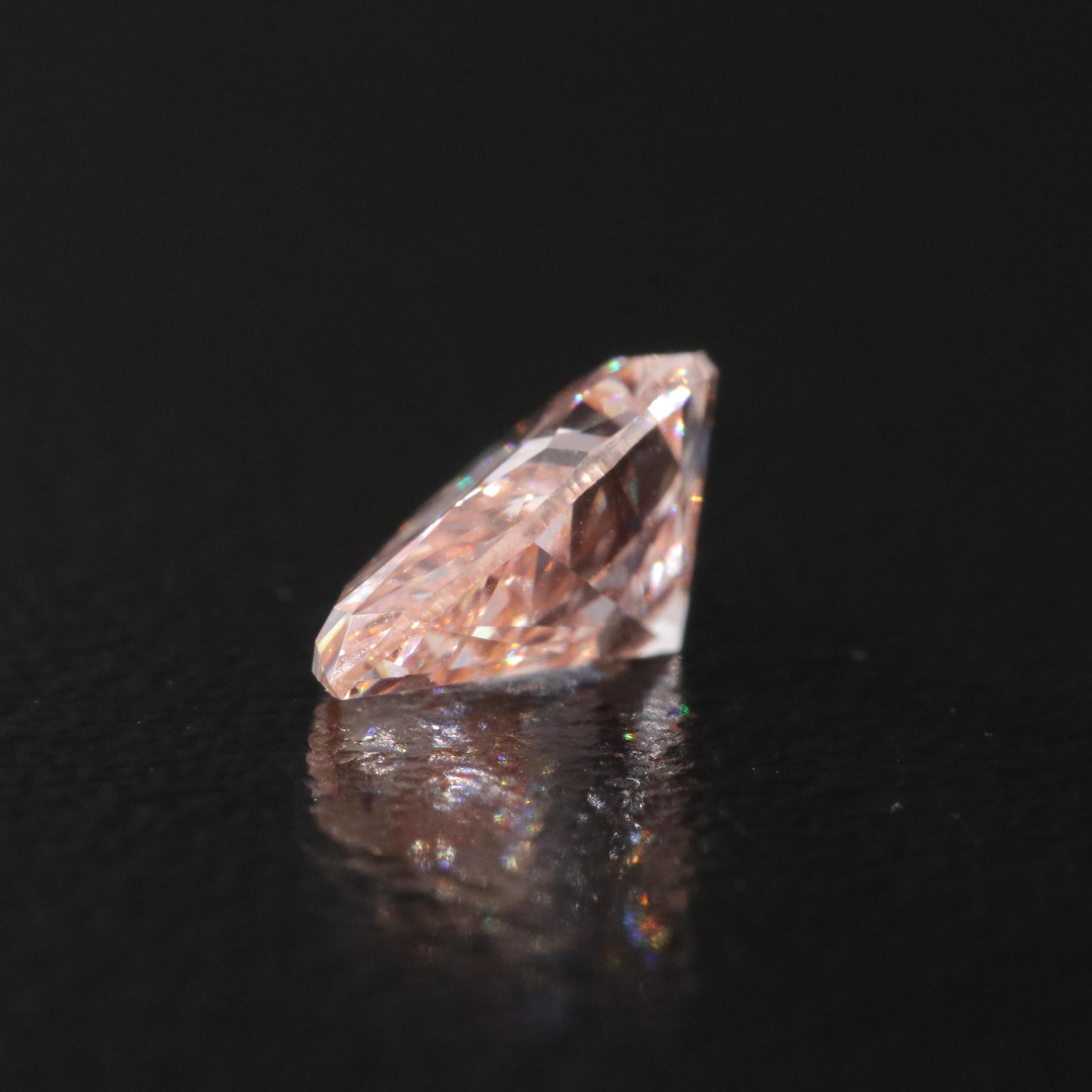 Loose 1.00 CT Lab Grown Fancy Pink Diamond with IGI Report
