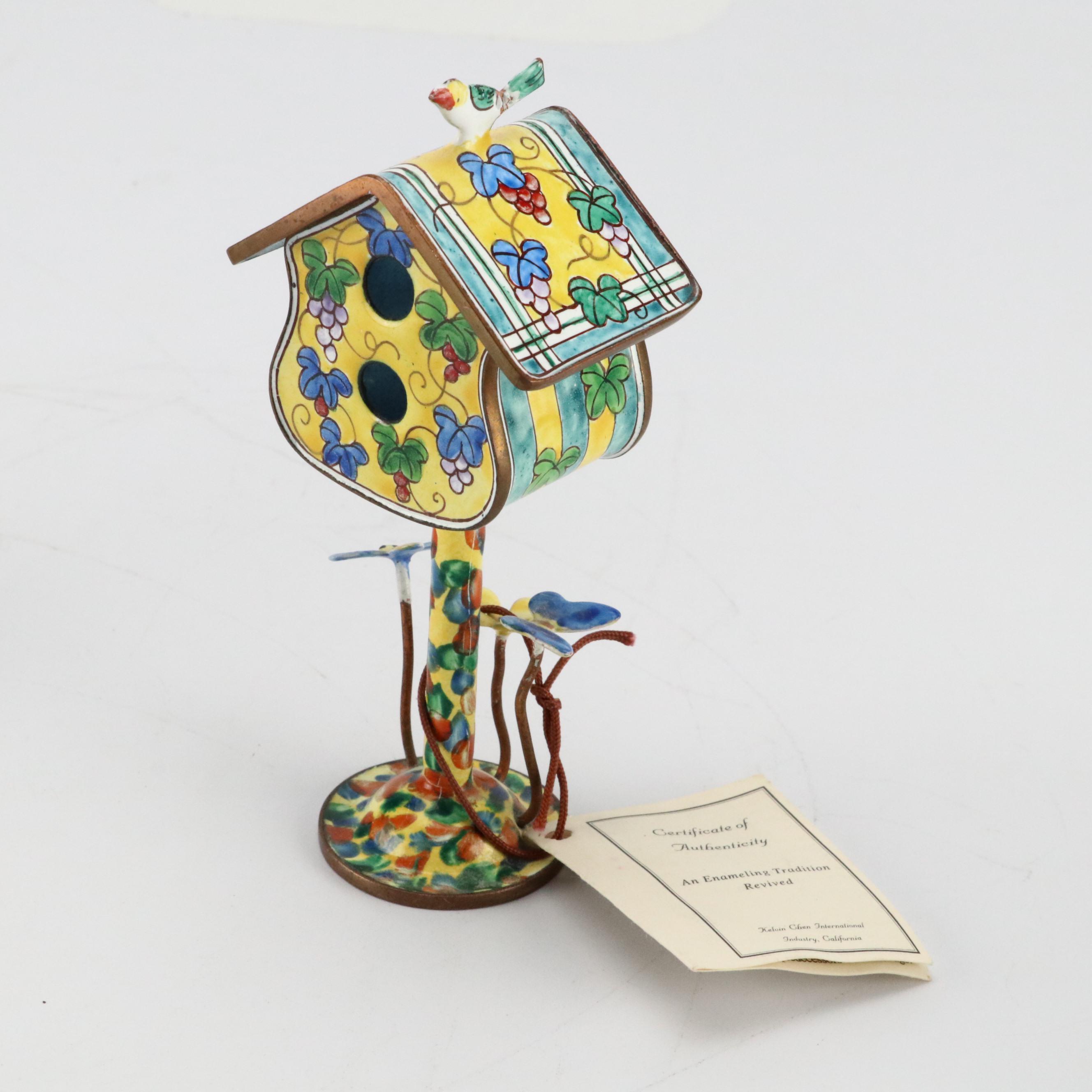 Kelvin Chen Enameled Metal Miniature Birdhouses