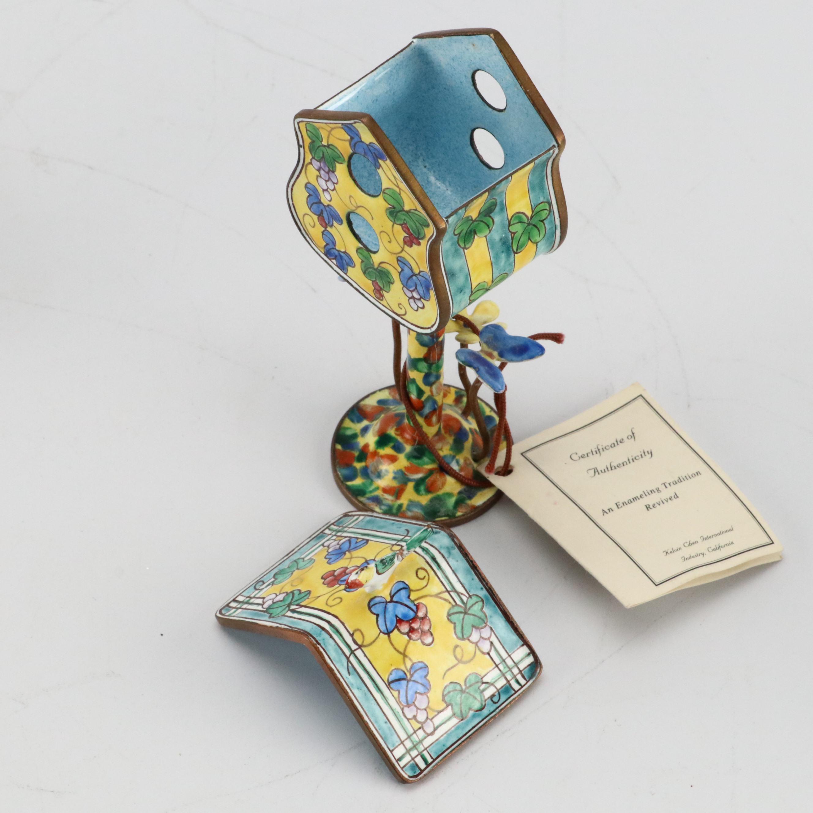 Kelvin Chen Enameled Metal Miniature Birdhouses