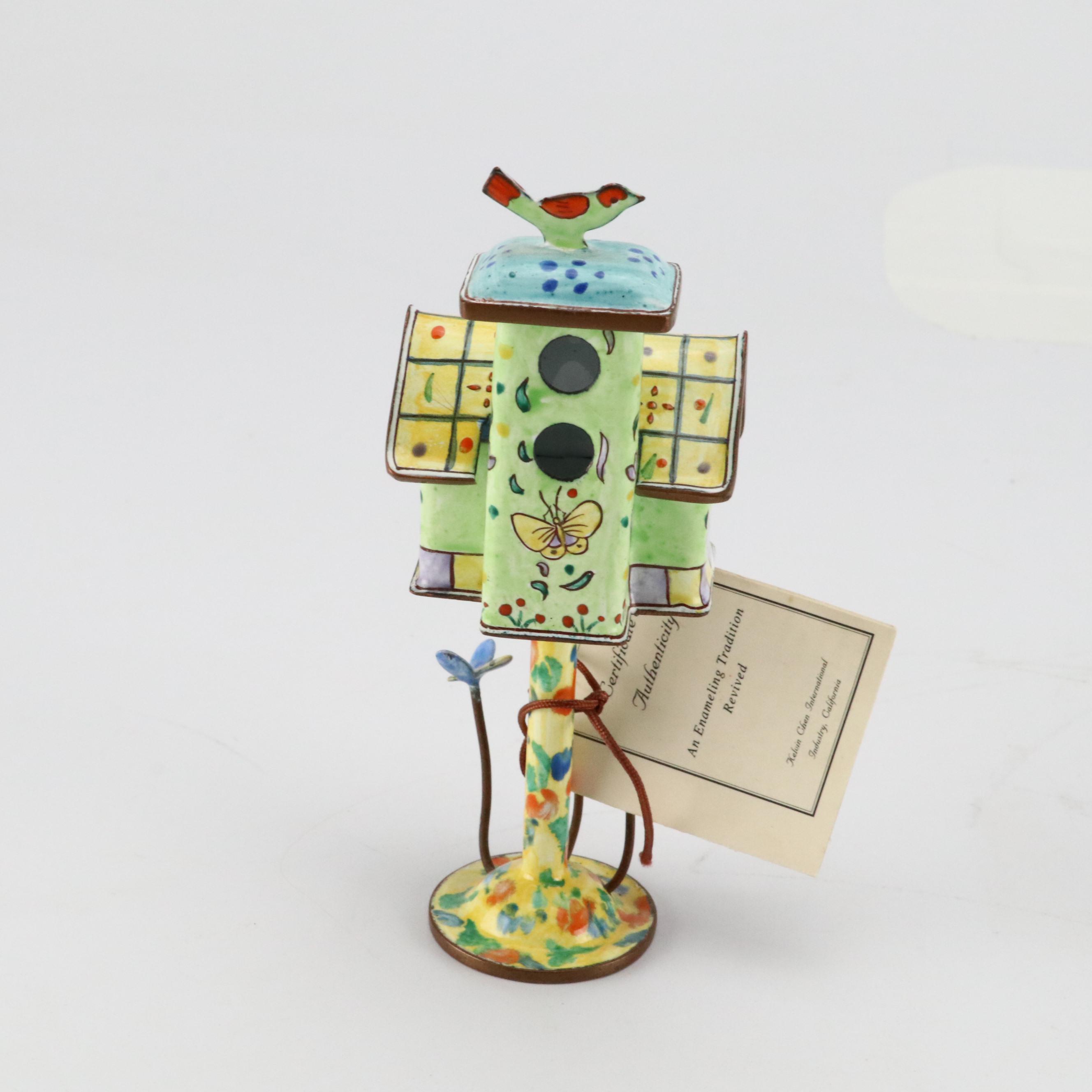 Kelvin Chen Enameled Metal Miniature Birdhouses