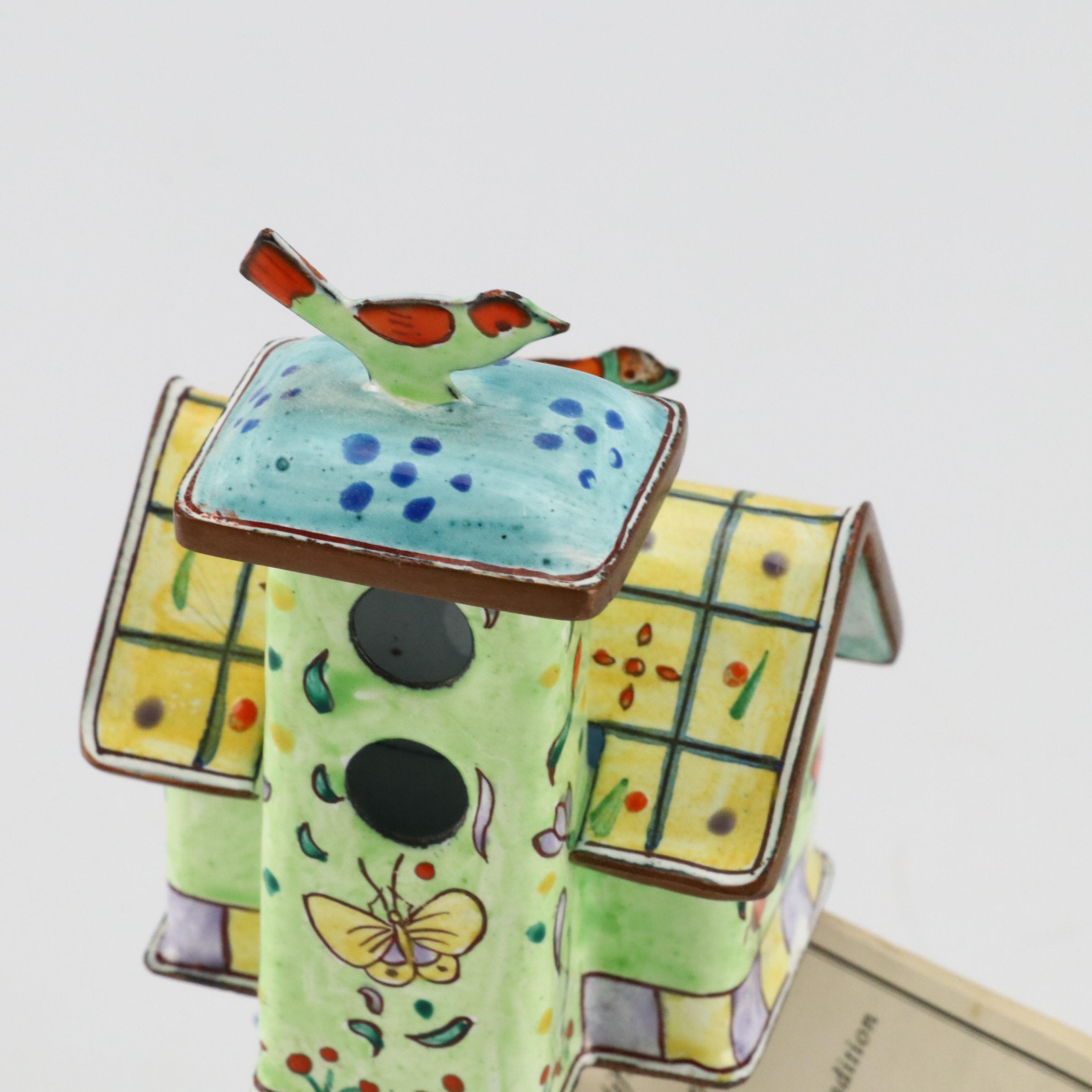 Kelvin Chen Enameled Metal Miniature Birdhouses