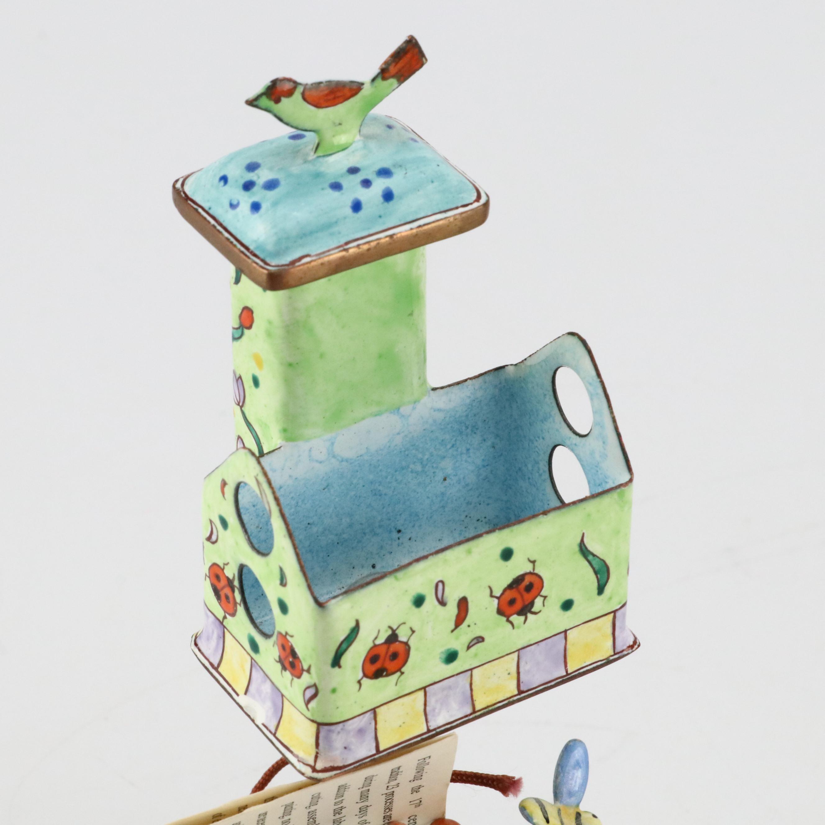 Kelvin Chen Enameled Metal Miniature Birdhouses
