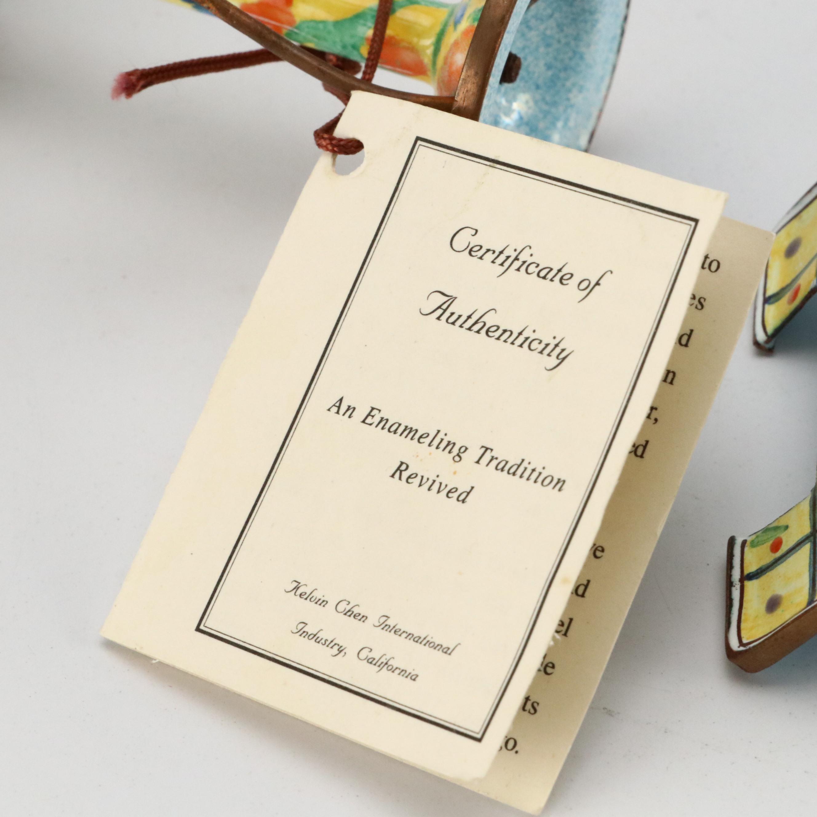 Kelvin Chen Enameled Metal Miniature Birdhouses