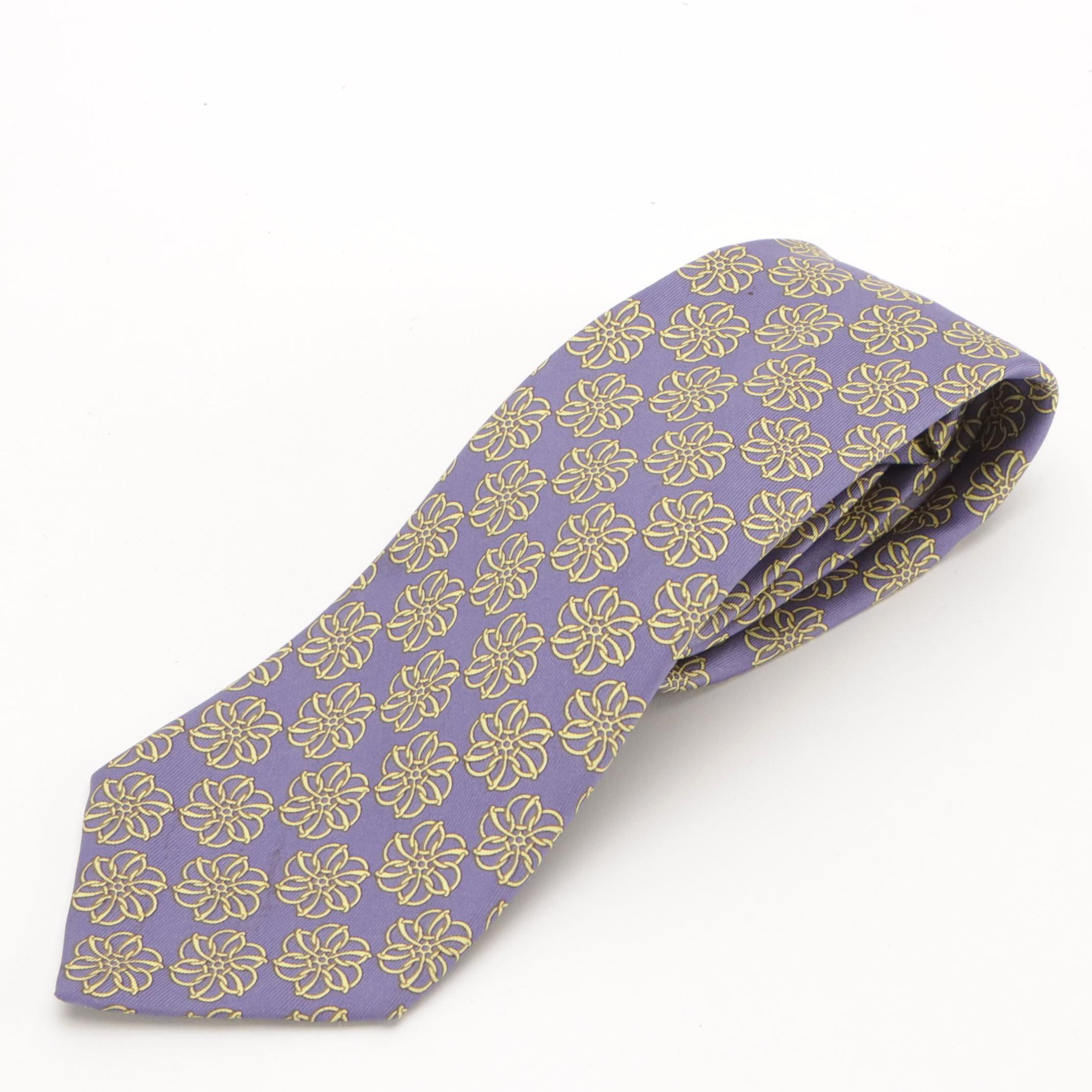 Hermès Hand-Stitched Silk Twill Necktie