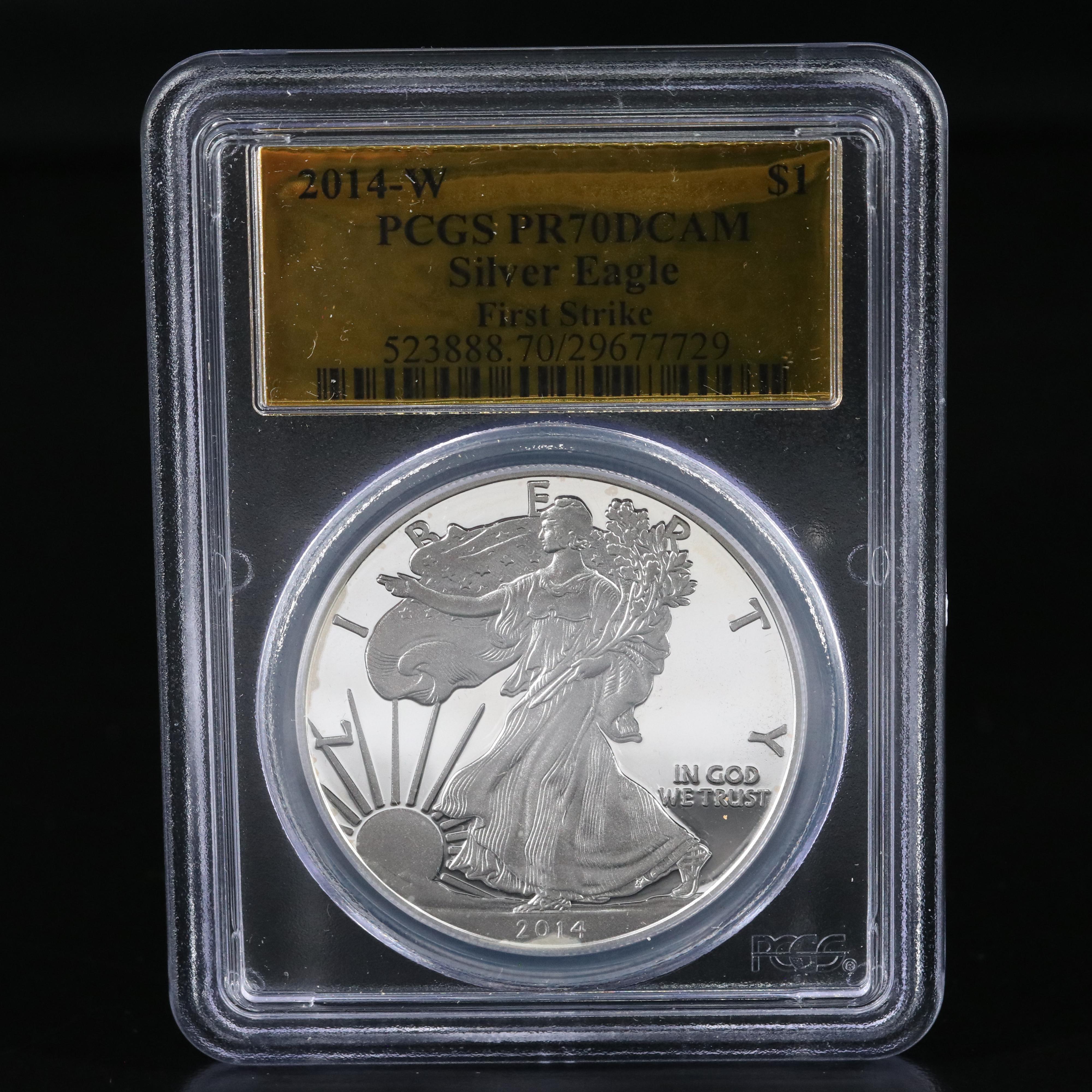 PCGS PR70DCAM First Strike 2014-W $1 U.S. Silver Eagle
