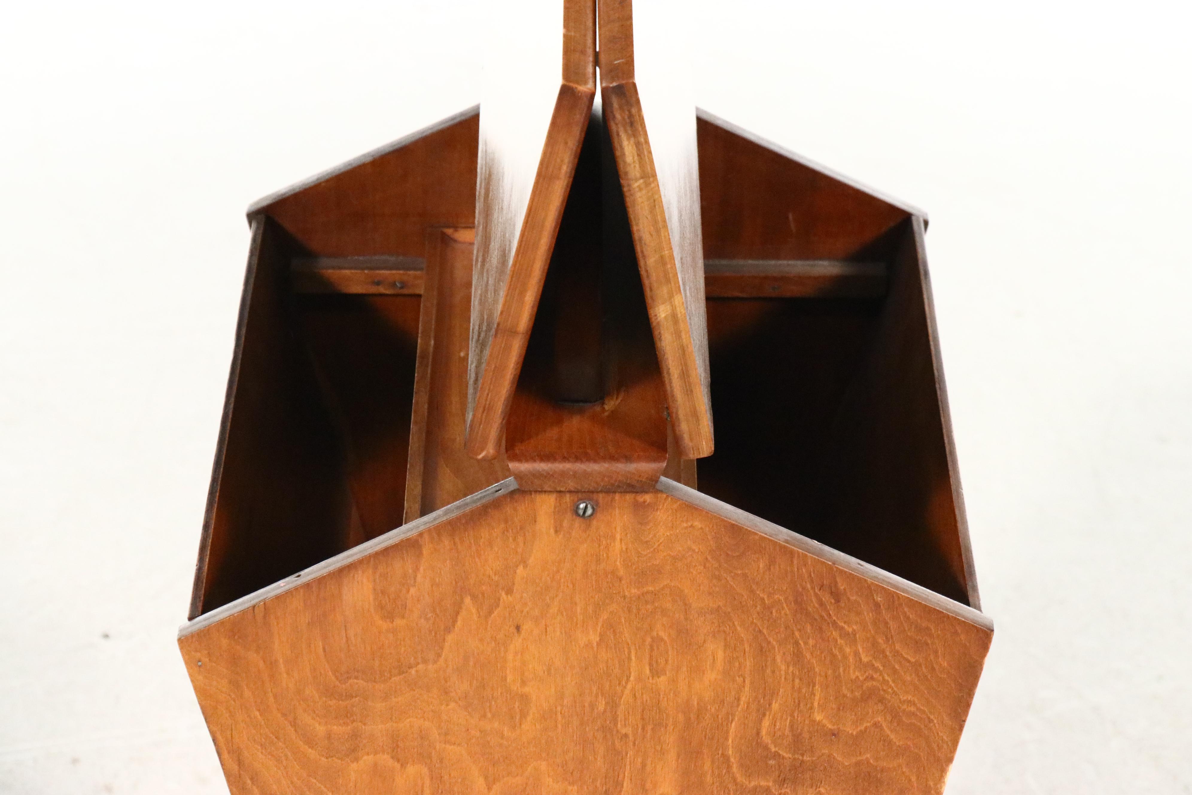 Maple Sewing Stand with Interior Tray, Mid to Late 20th Century