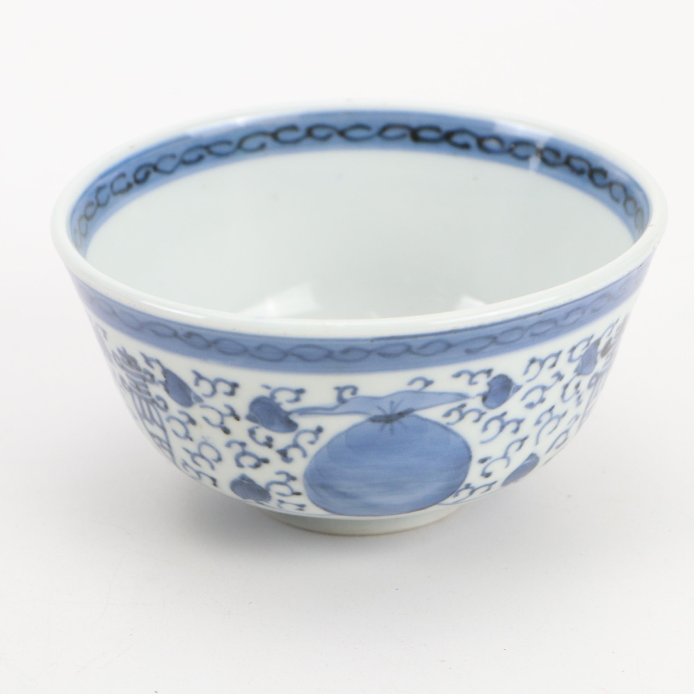 Chinese Styled Wooden Rice Bucket with Bowl, Planter and Calligraphy Brush