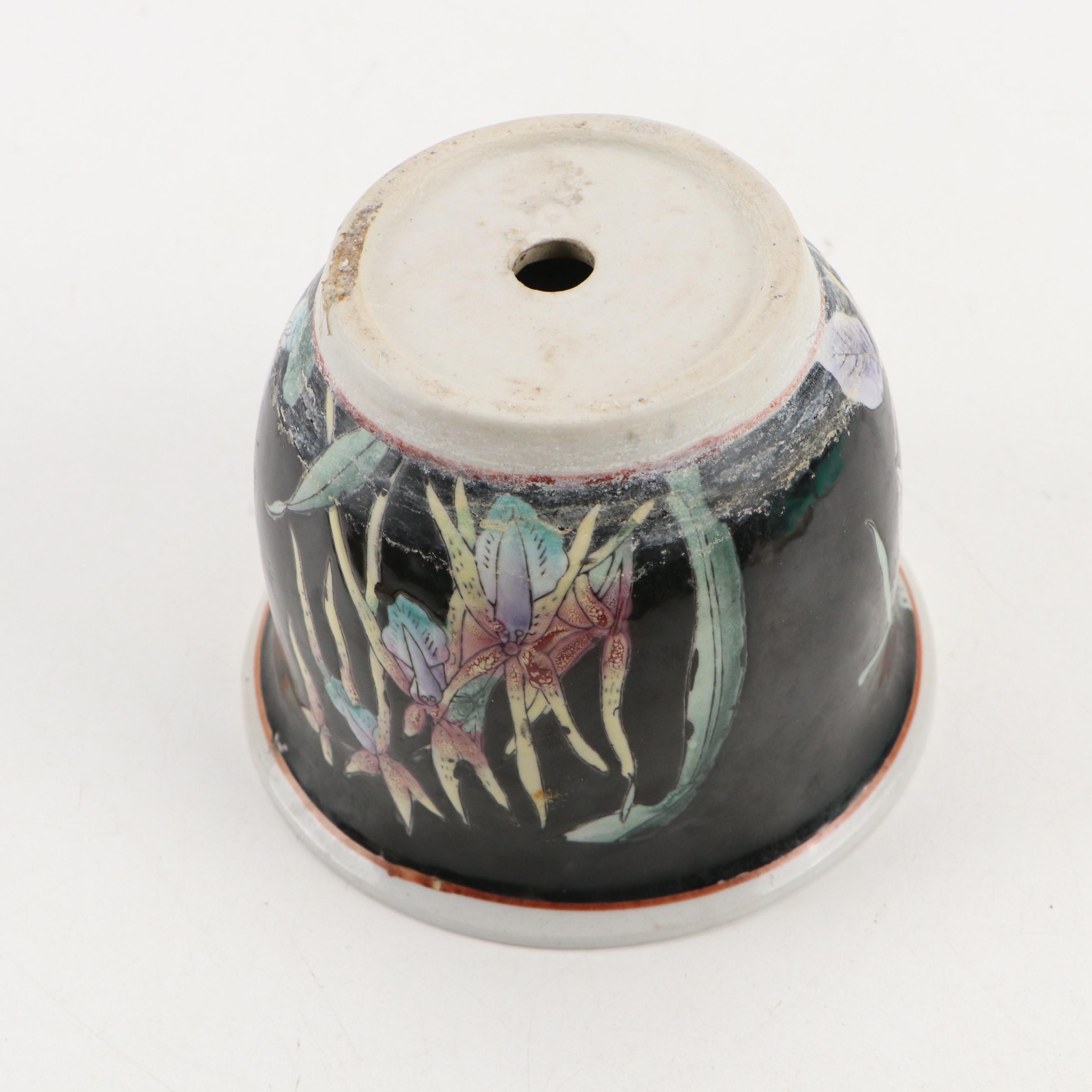 Chinese Styled Wooden Rice Bucket with Bowl, Planter and Calligraphy Brush