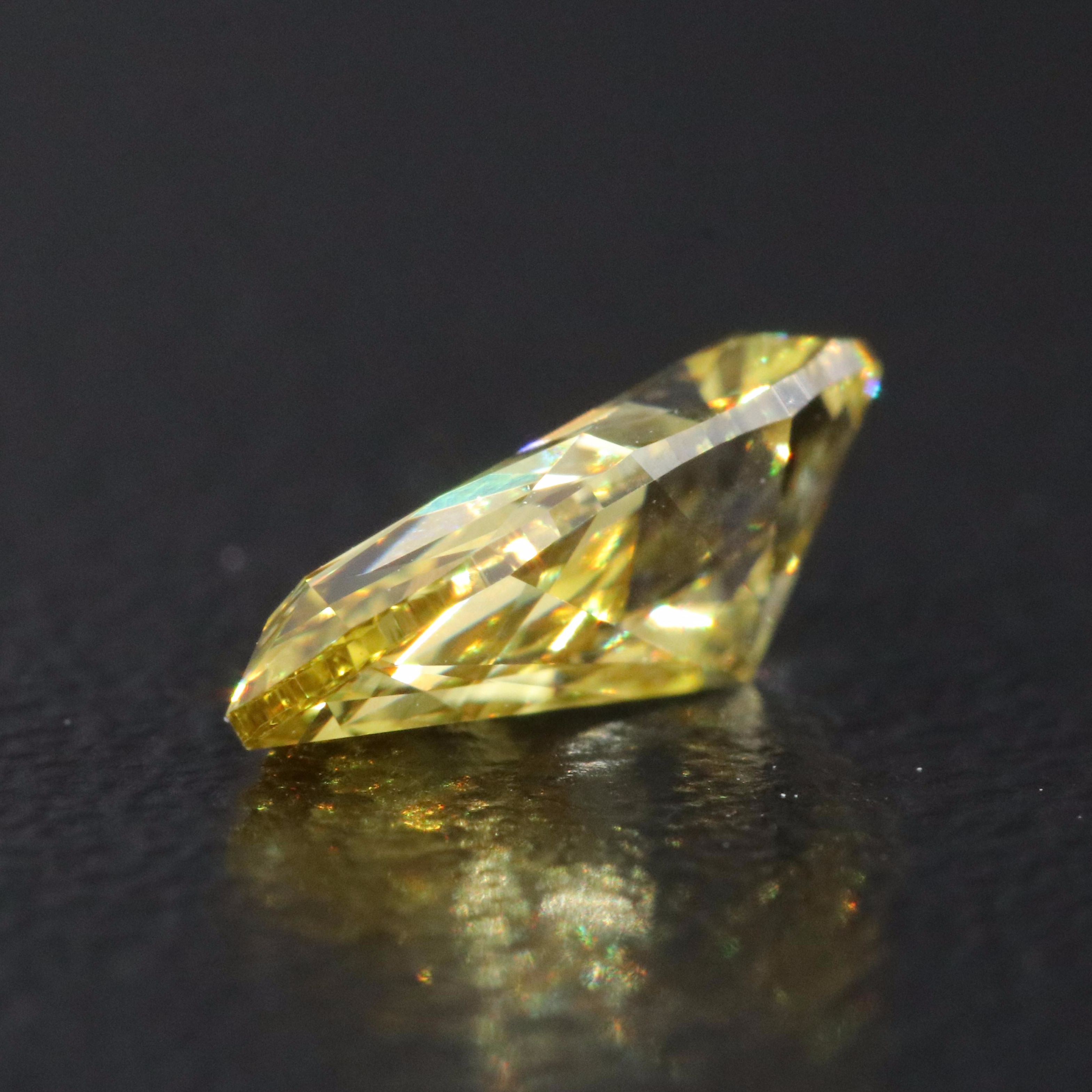Loose 1.00 CT Lab Grown Fancy Yellow Diamond with IGI Report