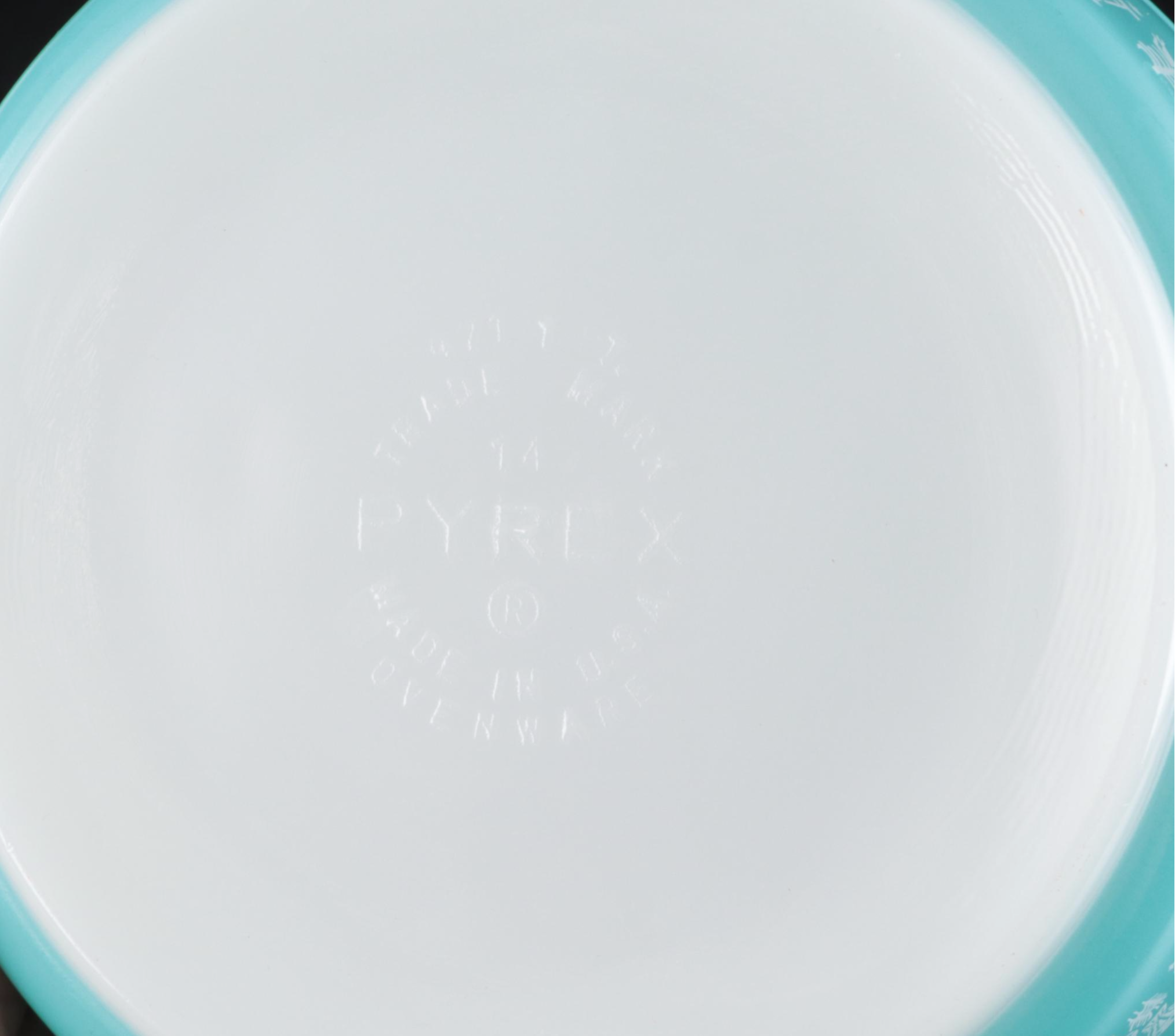 Pyrex "Butterprint" Casserole Dishes with Butter and Refrigerator Dishes