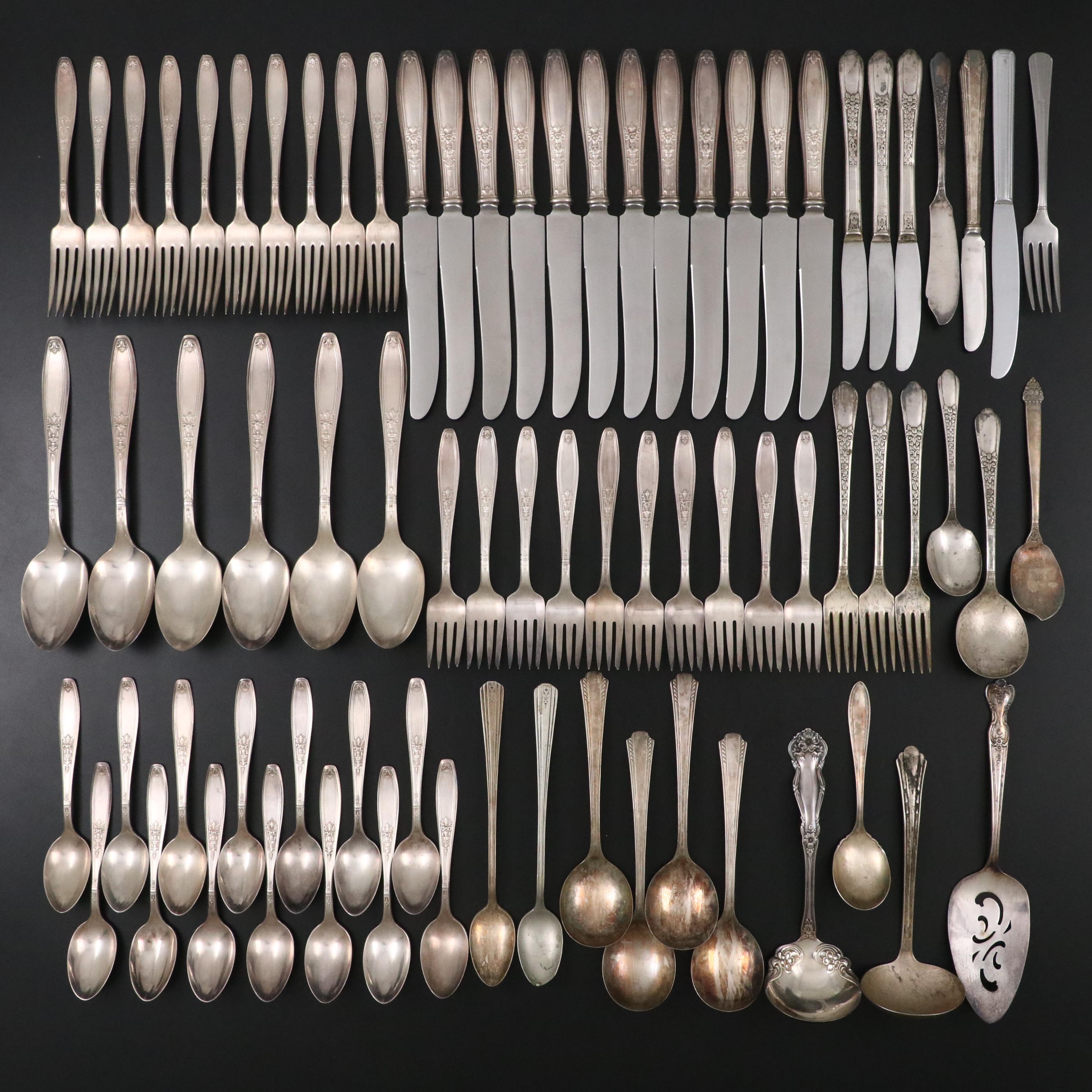 Rogers "Ambassador" and Assorted Silver Plate Flatware
