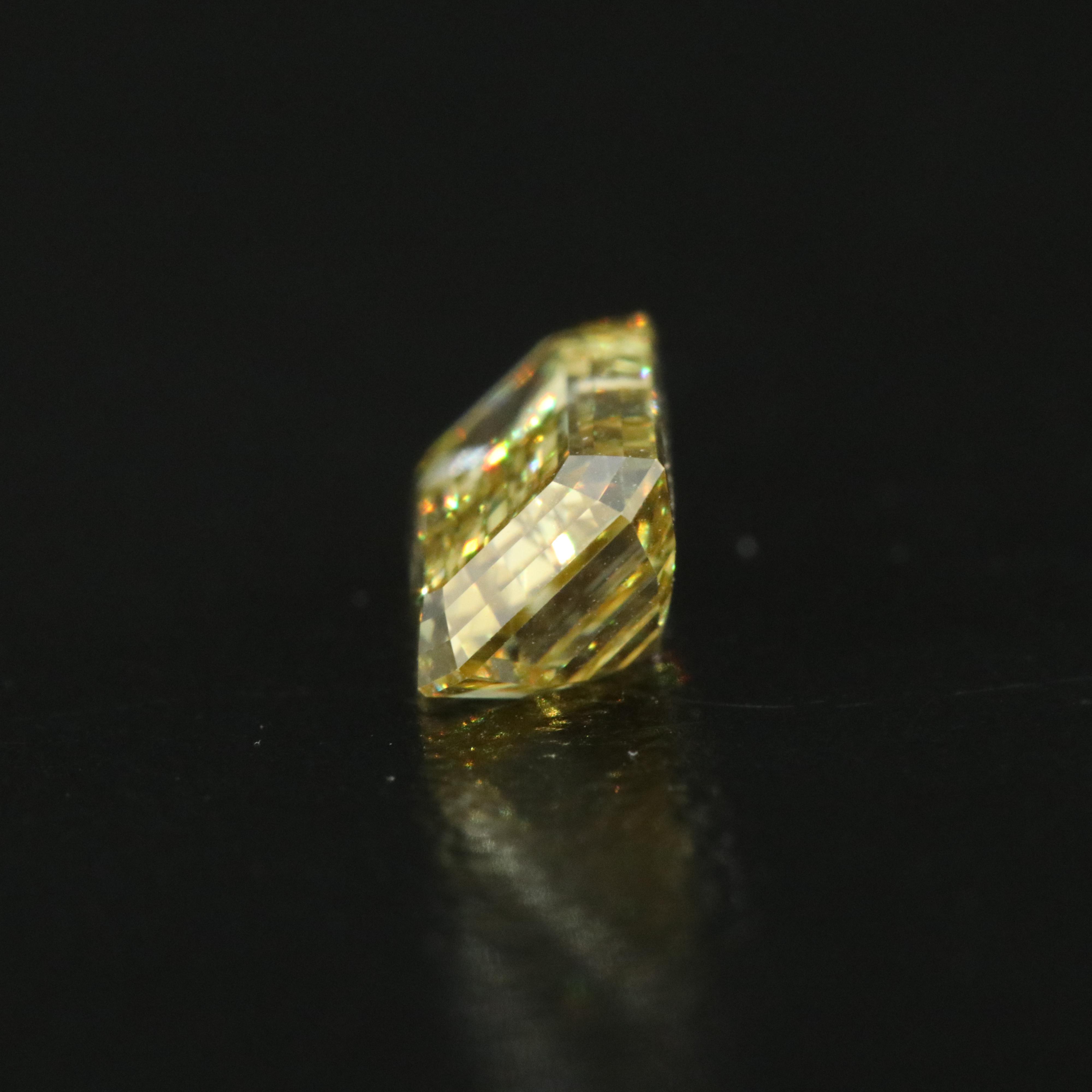Loose 1.00 CT Lab Grown Fancy Yellow Diamond with IGI Report