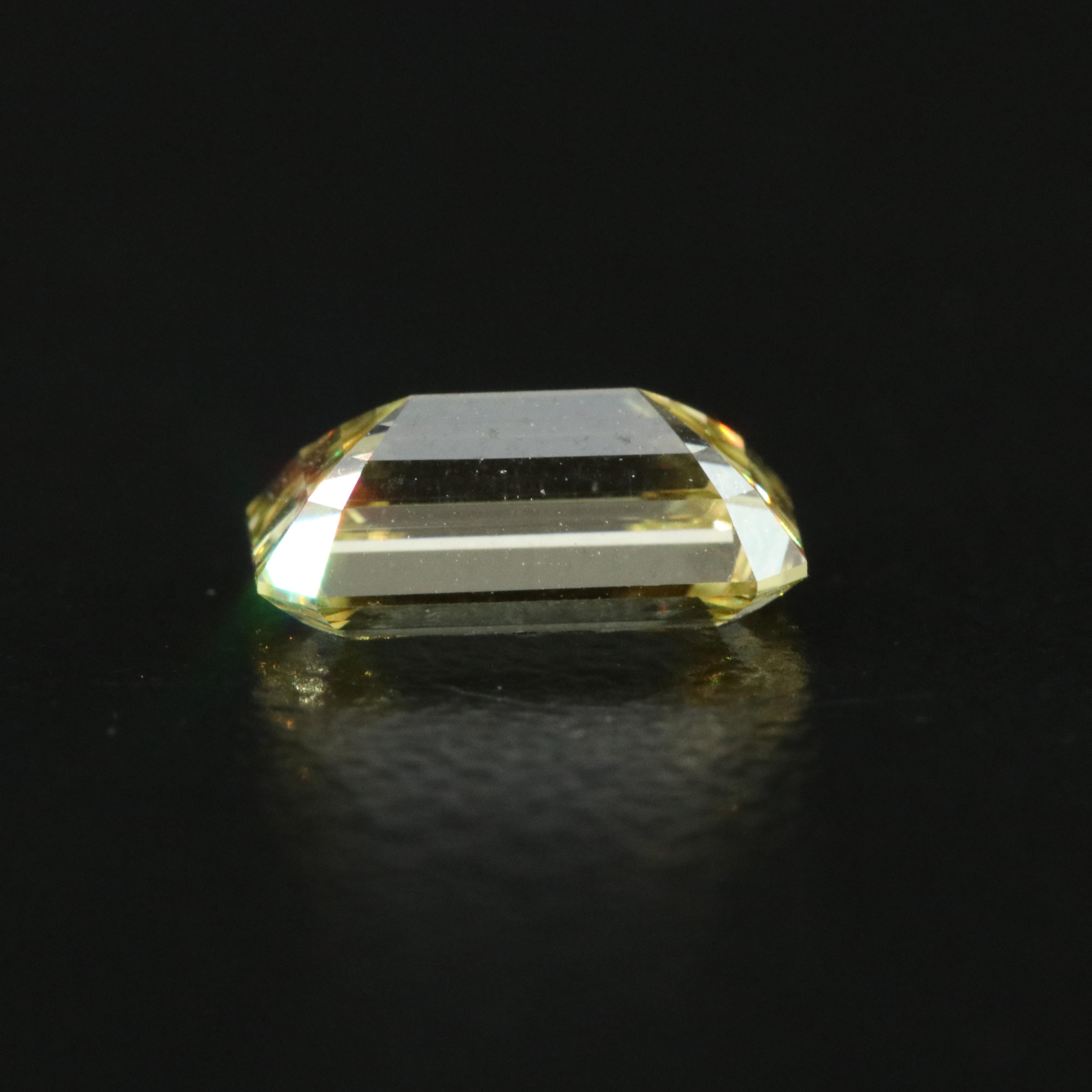 Loose 1.00 CT Lab Grown Fancy Yellow Diamond with IGI Report