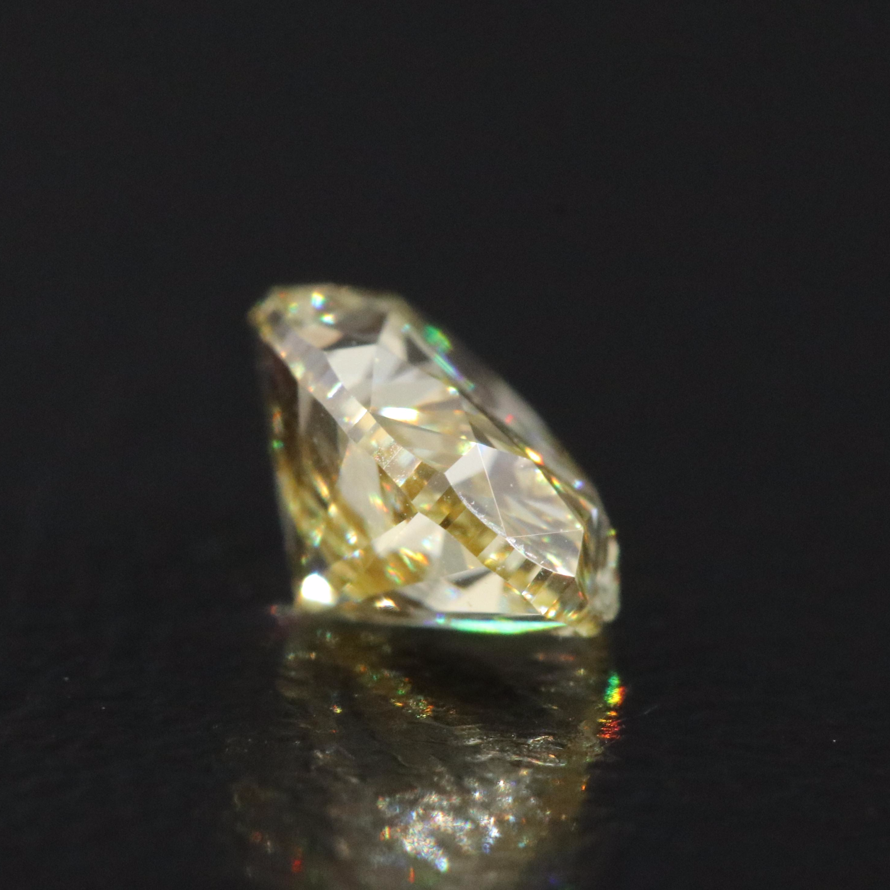 Loose 1.00 CT Lab Grown Fancy Yellow Diamond with IGI Report