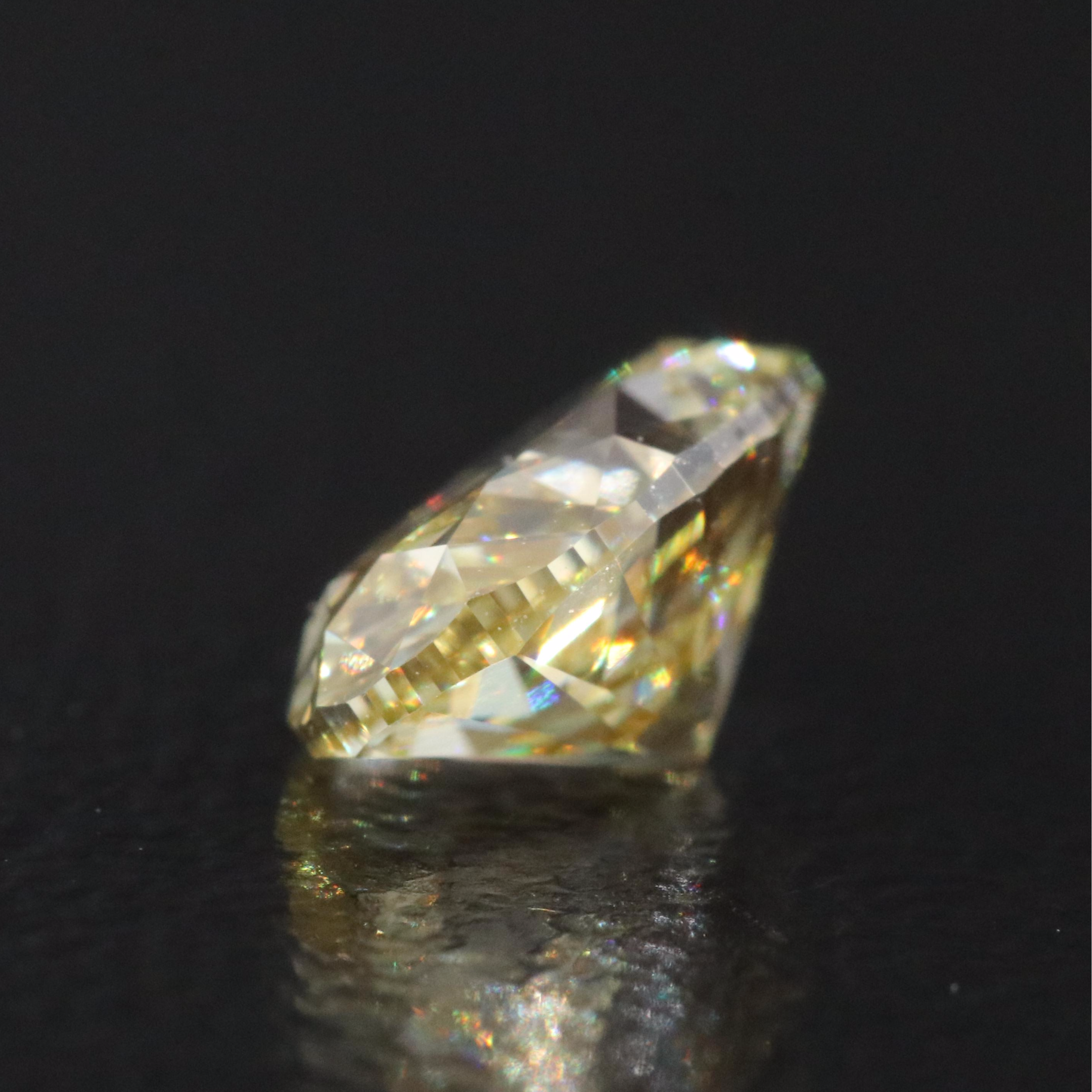 Loose 1.00 CT Lab Grown Fancy Yellow Diamond with IGI Report