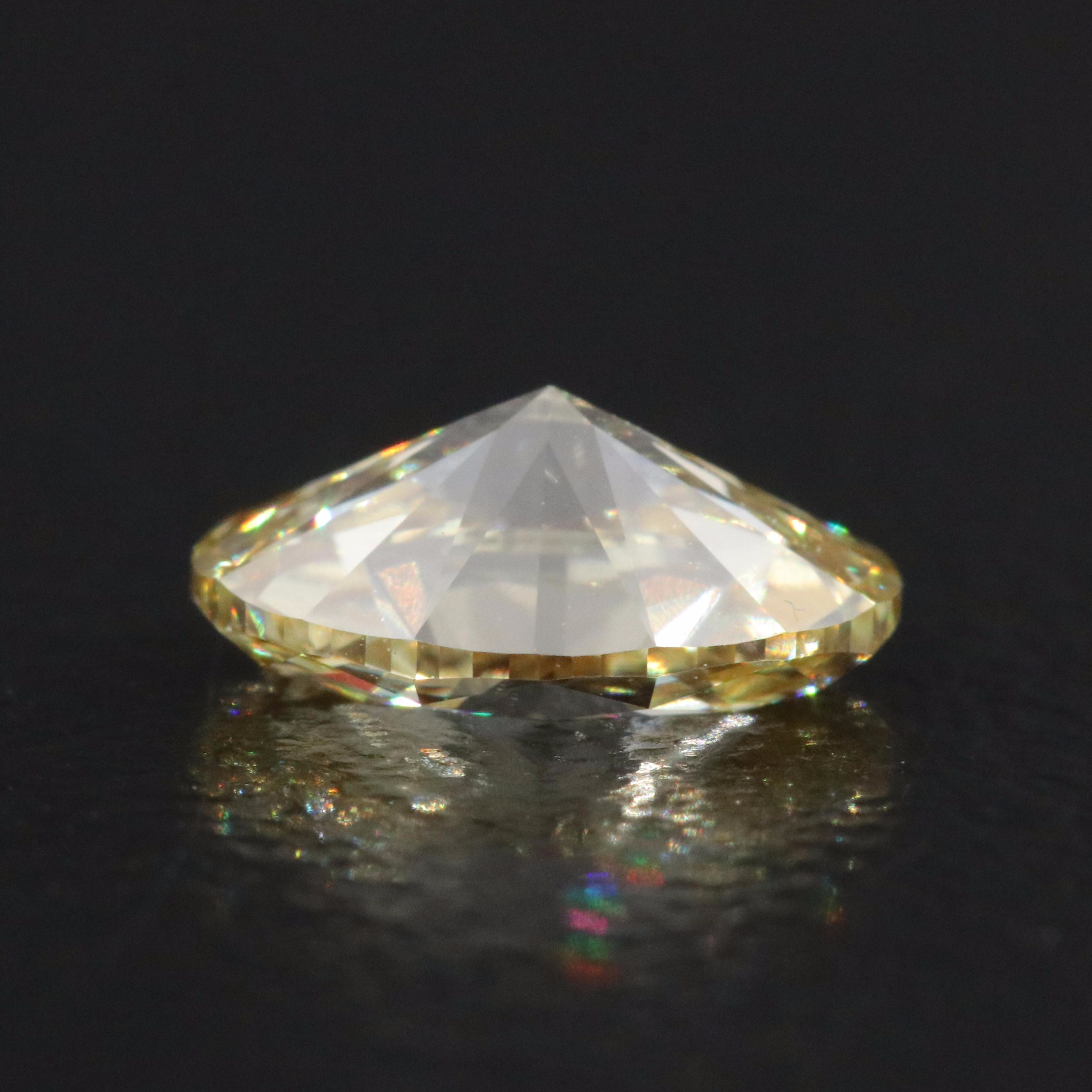 Loose 1.00 CT Lab Grown Fancy Yellow Diamond with IGI Report