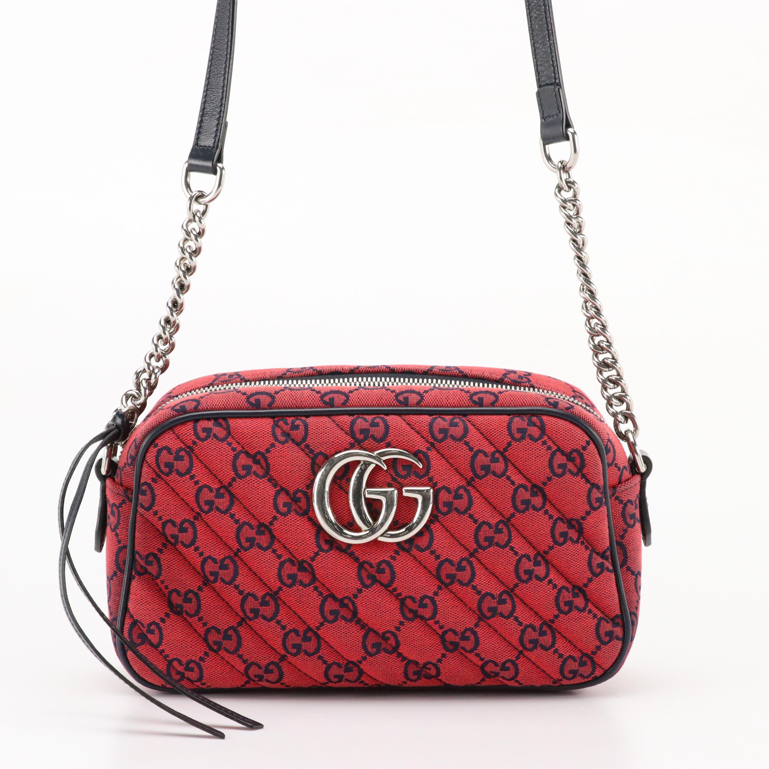 Gucci Marmont Red GG Canvas Limited Edition Crossbody Bag