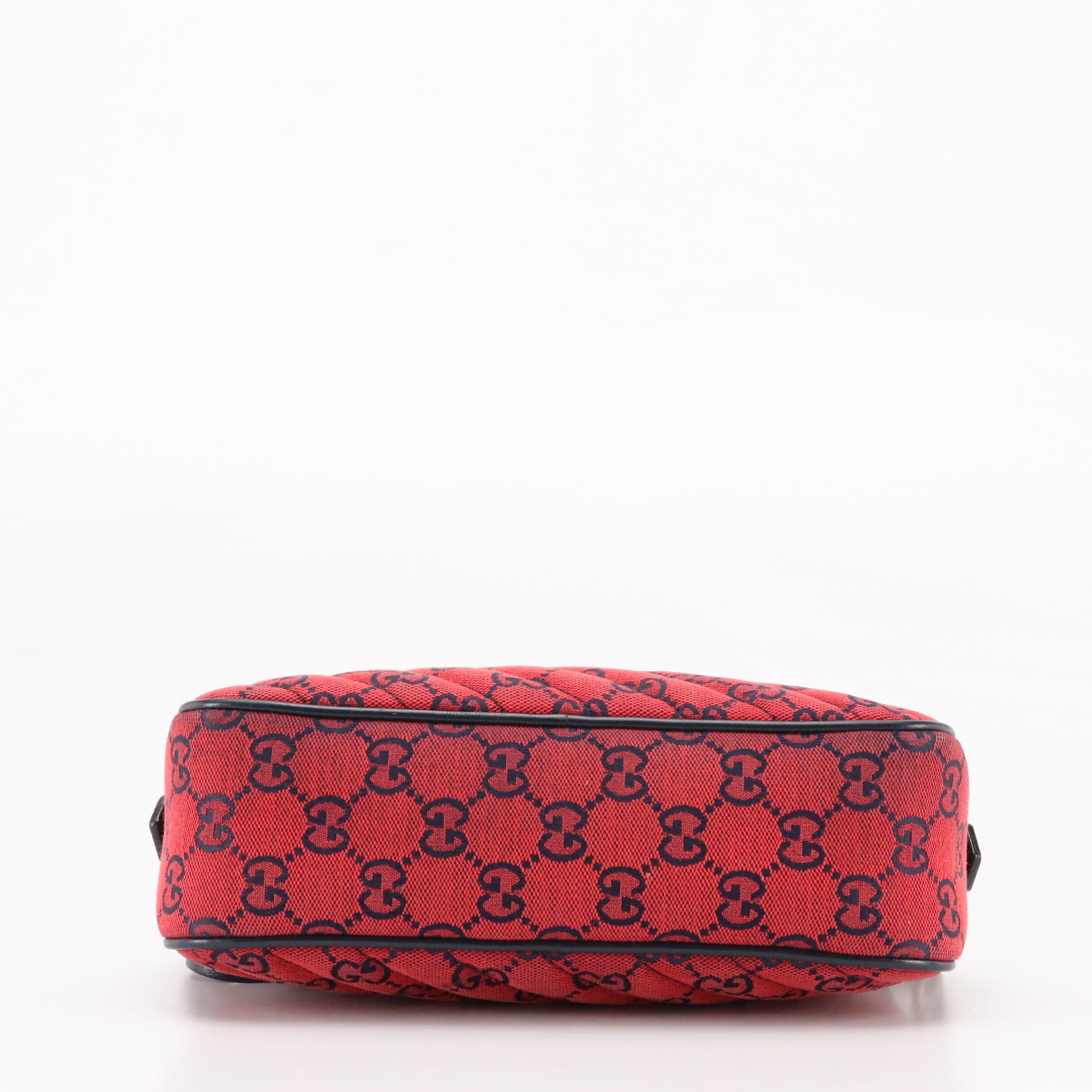 Gucci Marmont Red GG Canvas Limited Edition Crossbody Bag