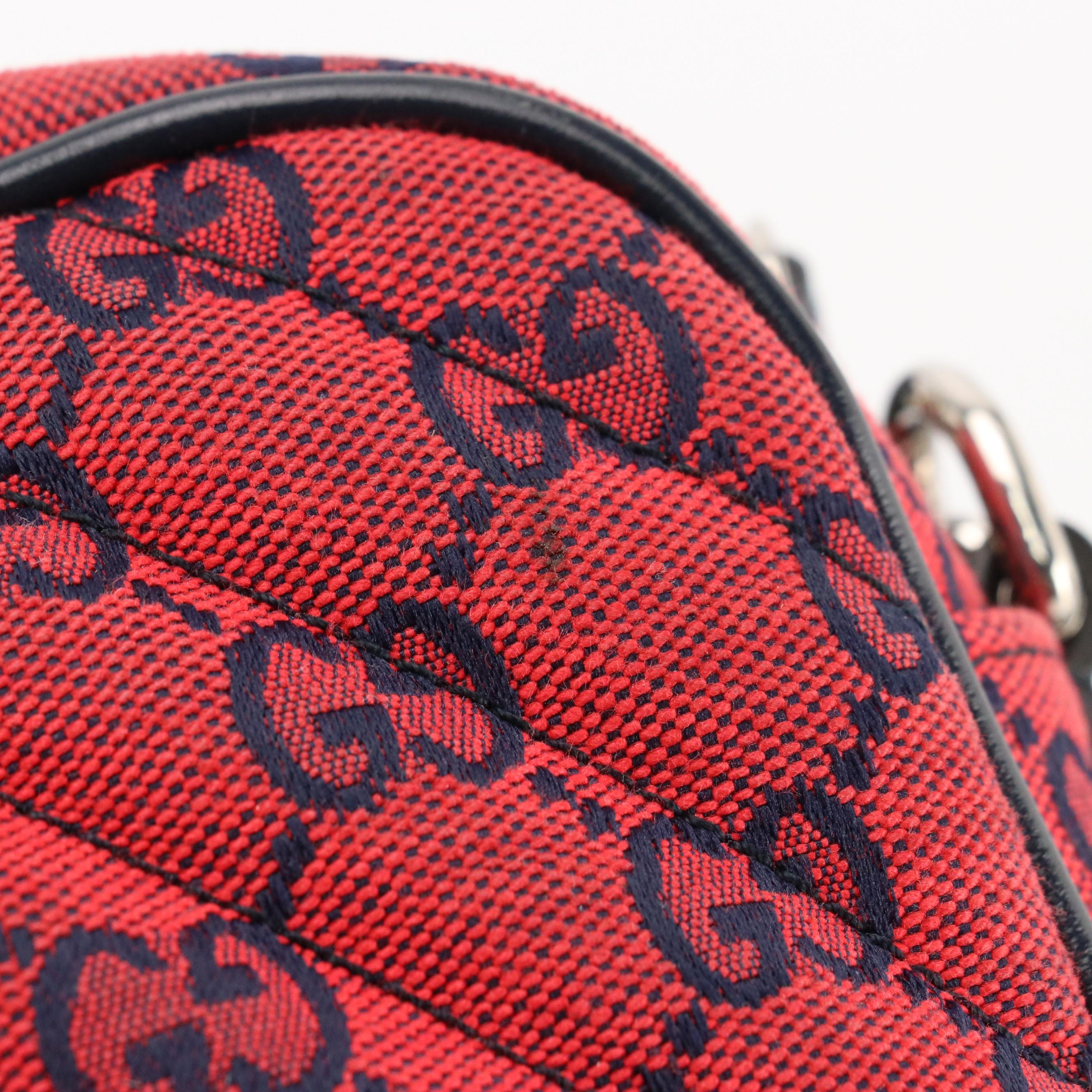 Gucci Marmont Red GG Canvas Limited Edition Crossbody Bag