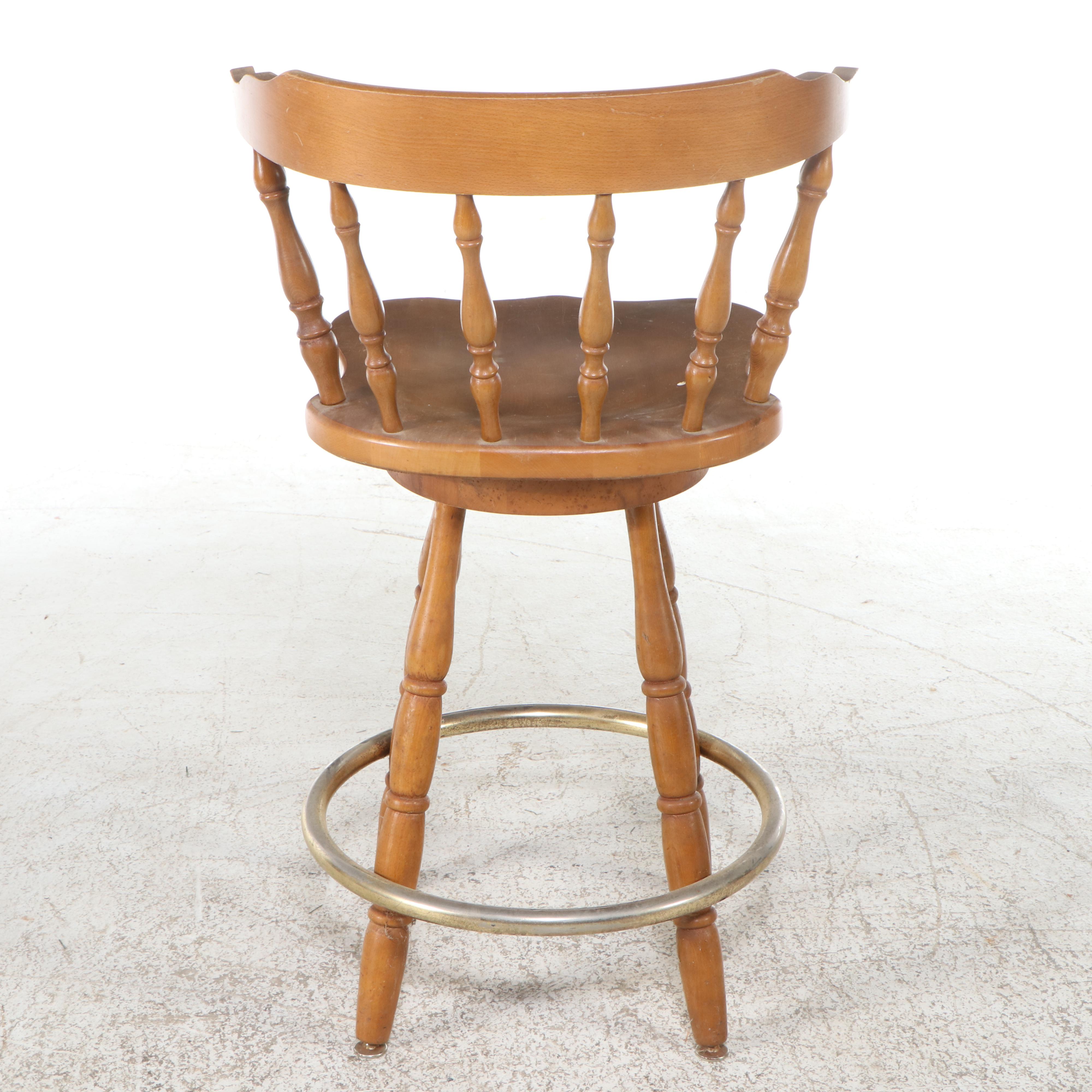 Authentic Furniture Products American Colonial Style Maple Bar Stool