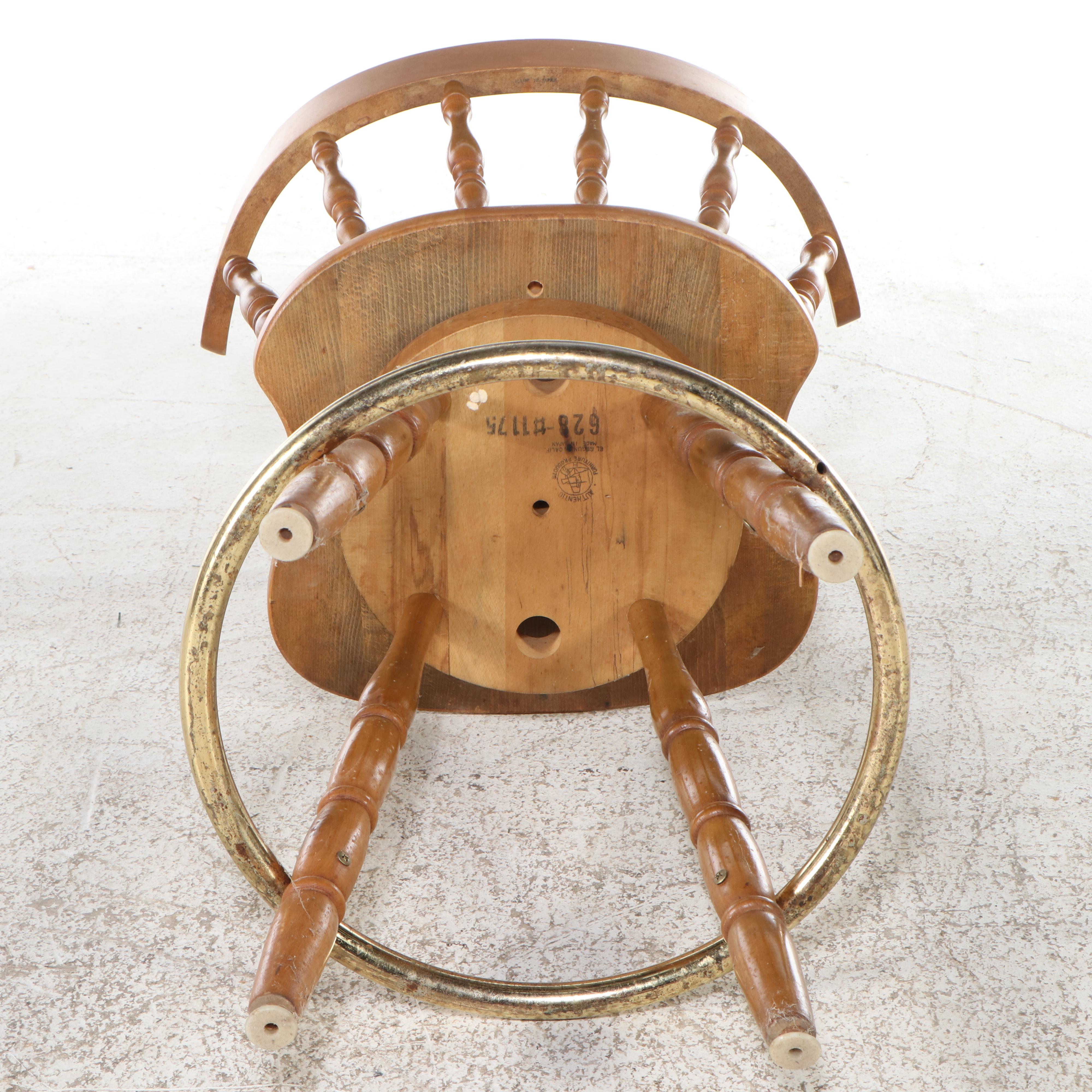 Authentic Furniture Products American Colonial Style Maple Bar Stool