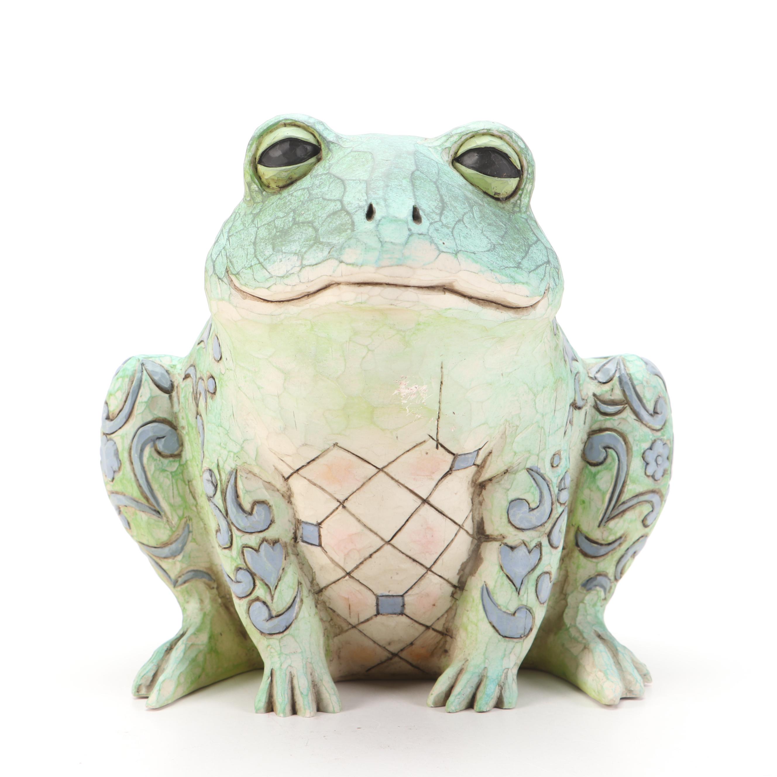 Jim Shore Heartwood Creek Frog Garden Statue