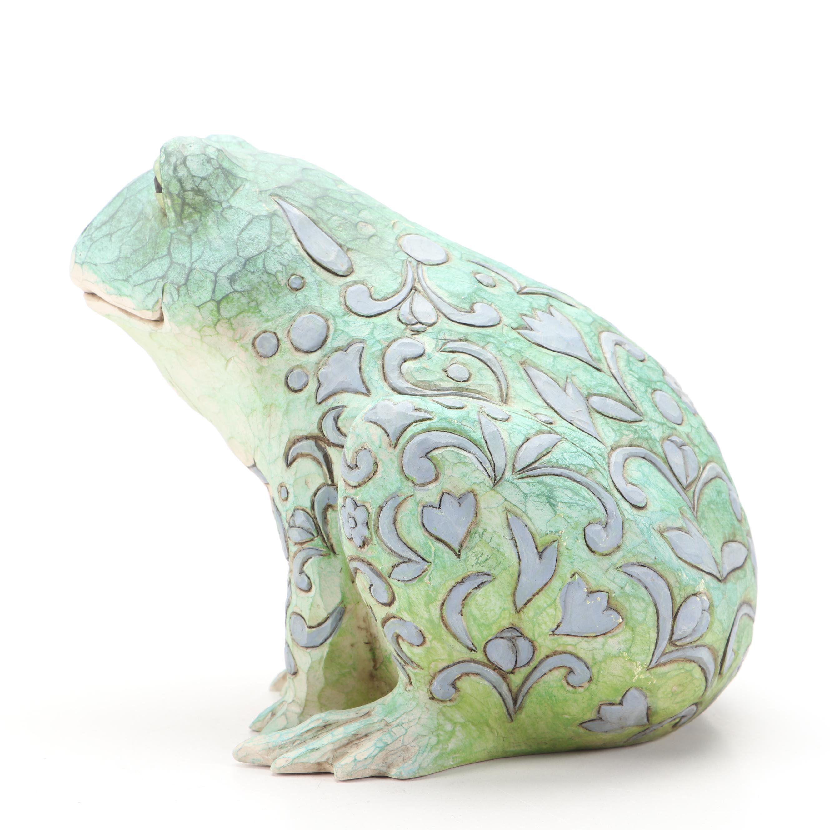 Jim Shore Heartwood Creek Frog Garden Statue