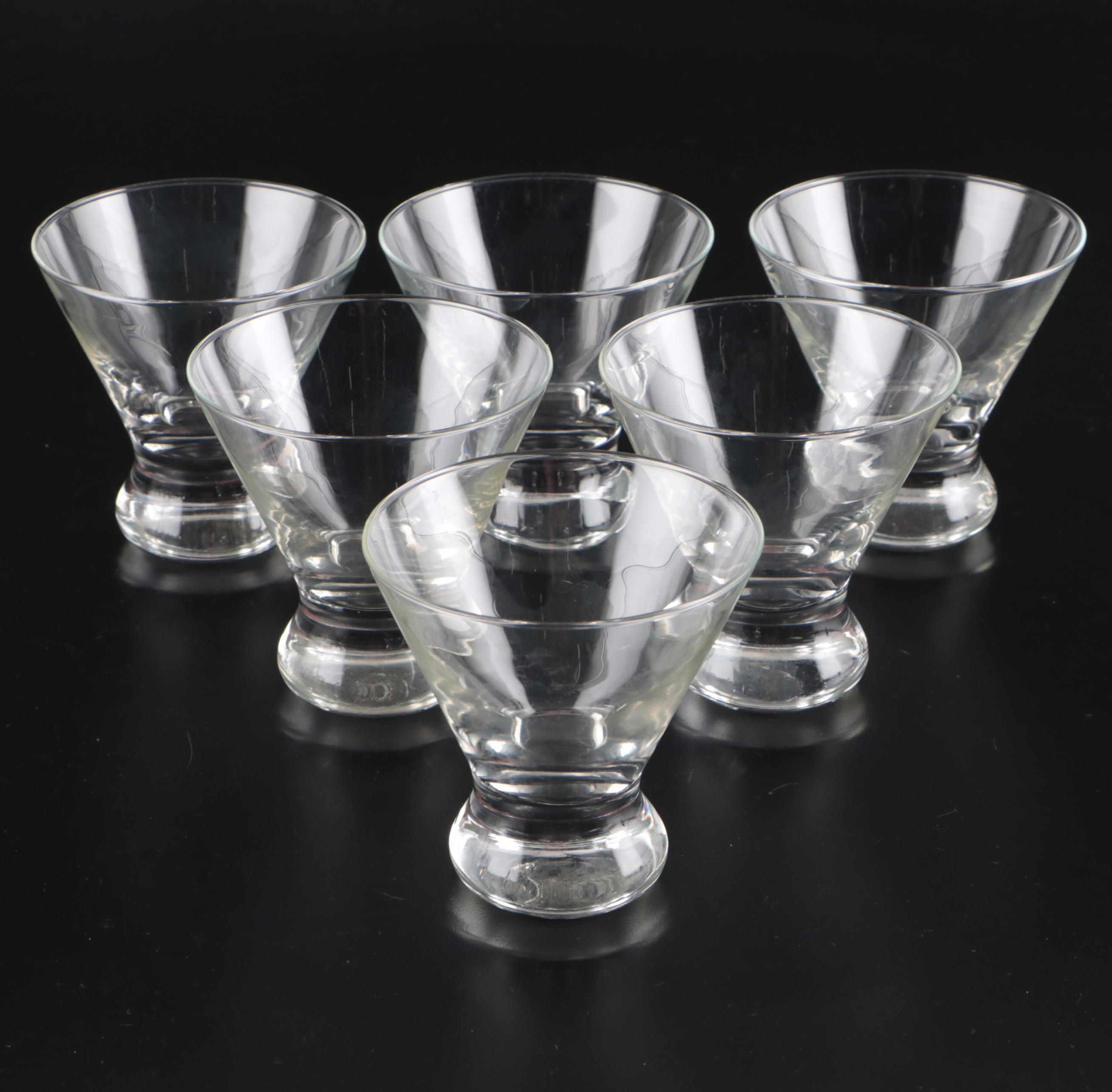 Stemless Martini Glasses with Cordials, Pitcher, Serving Tray and More Barware