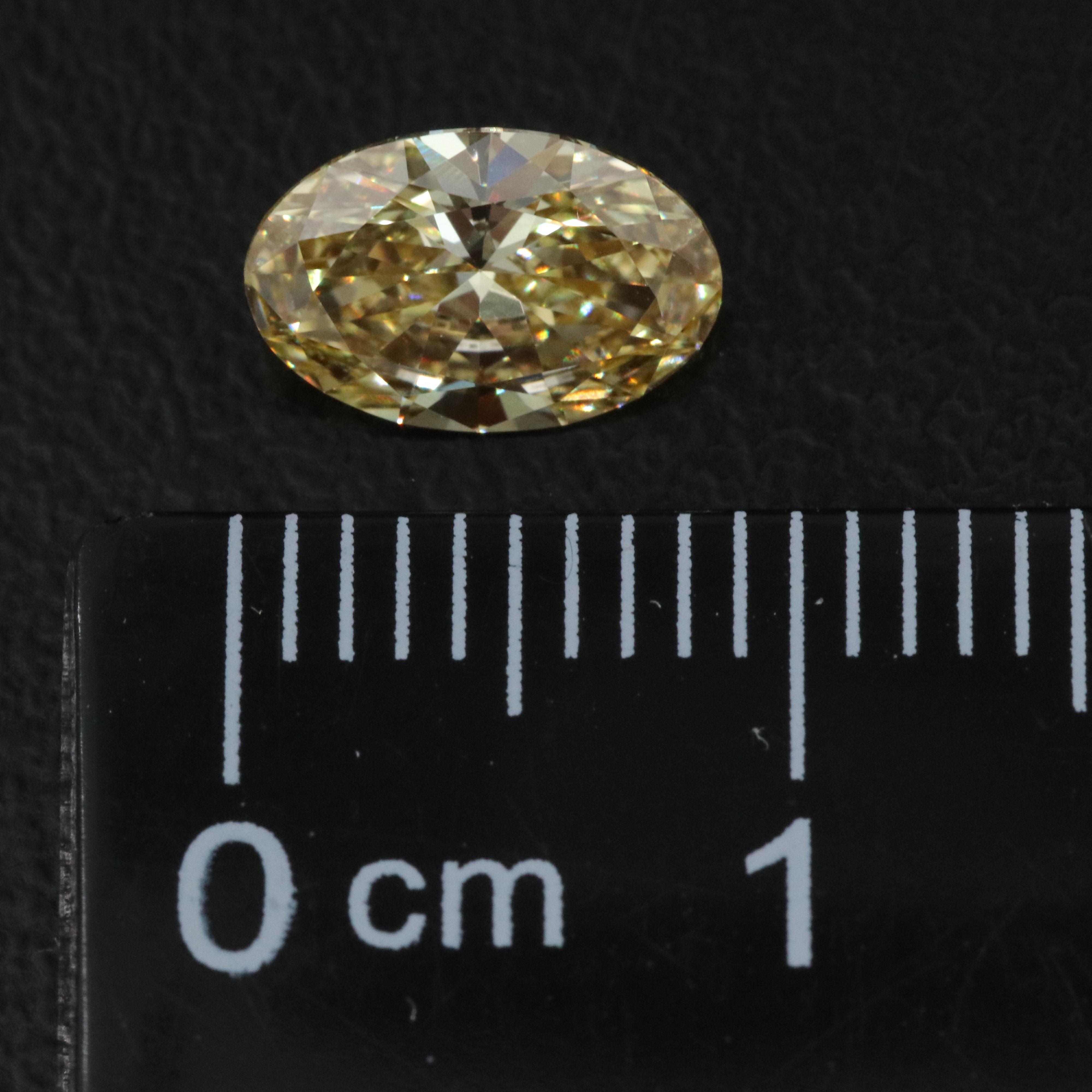 Loose 1.00 CT Lab Grown Fancy Yellow Diamond with IGI Report
