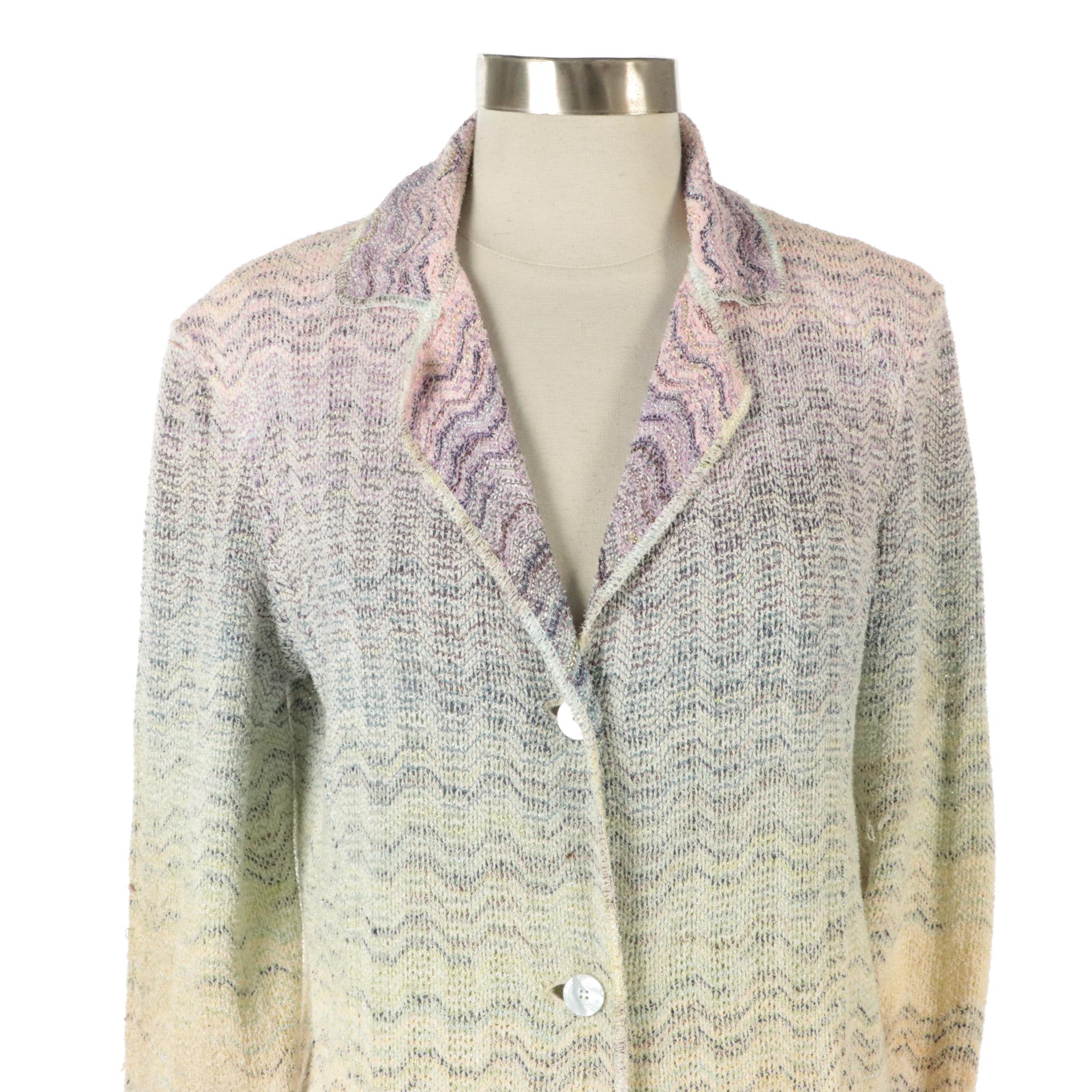 Missoni Orange Label Pant Set and Cardigan Sweater, 1970s