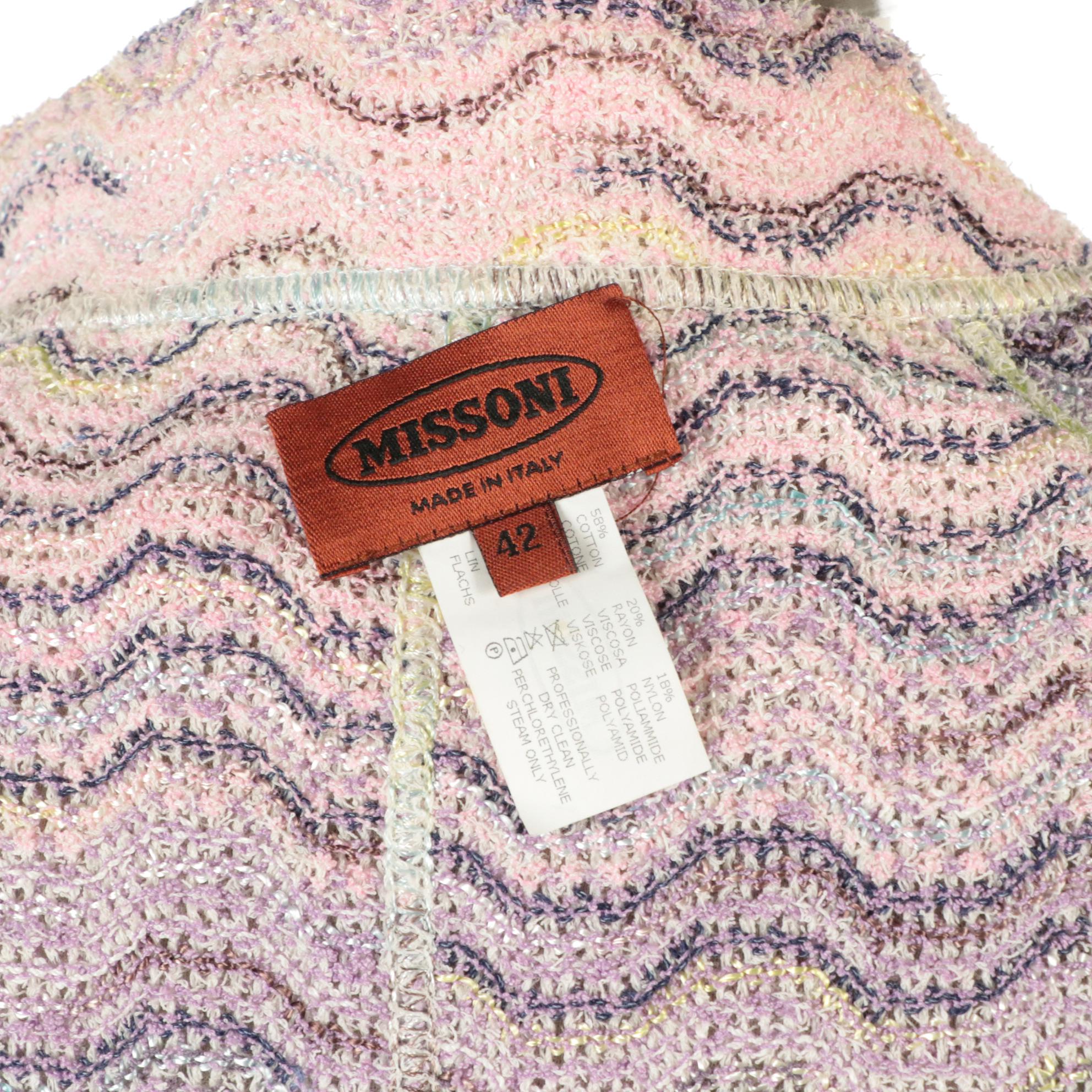 Missoni Orange Label Pant Set and Cardigan Sweater, 1970s