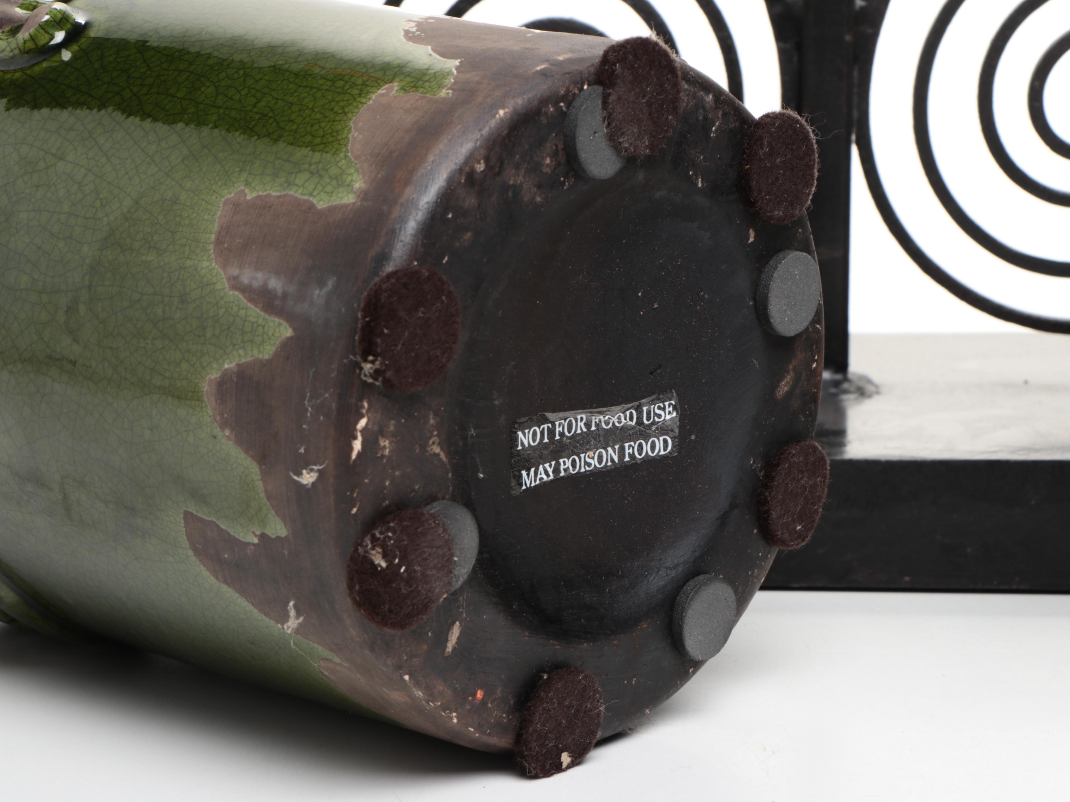 Metal Swirl Candle Holders, Metal Table Lamp, and Other Décor